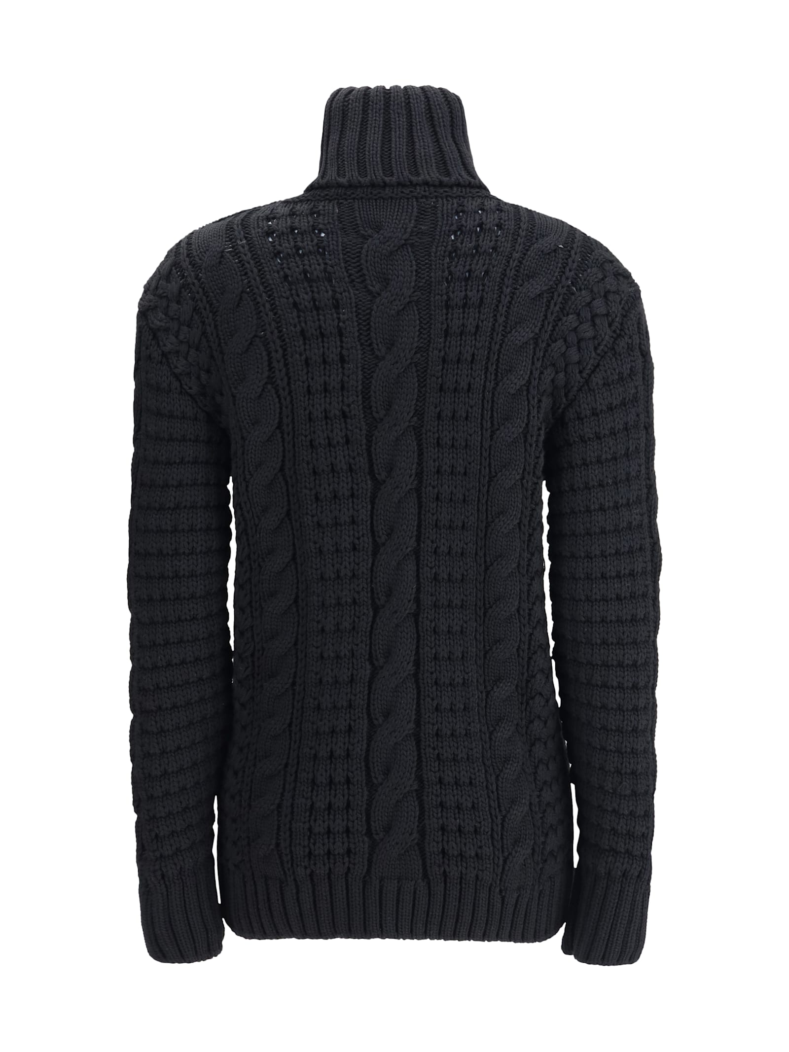 Moncler Genius Turtleneck Sweater By Moncler X Ee72 By Edward Enninful In Merino Wool In Black