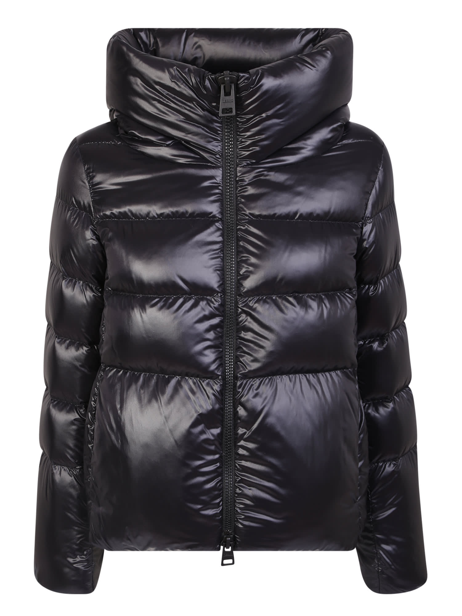 Herno Bomber Jacket With Particular High Collar And Hood