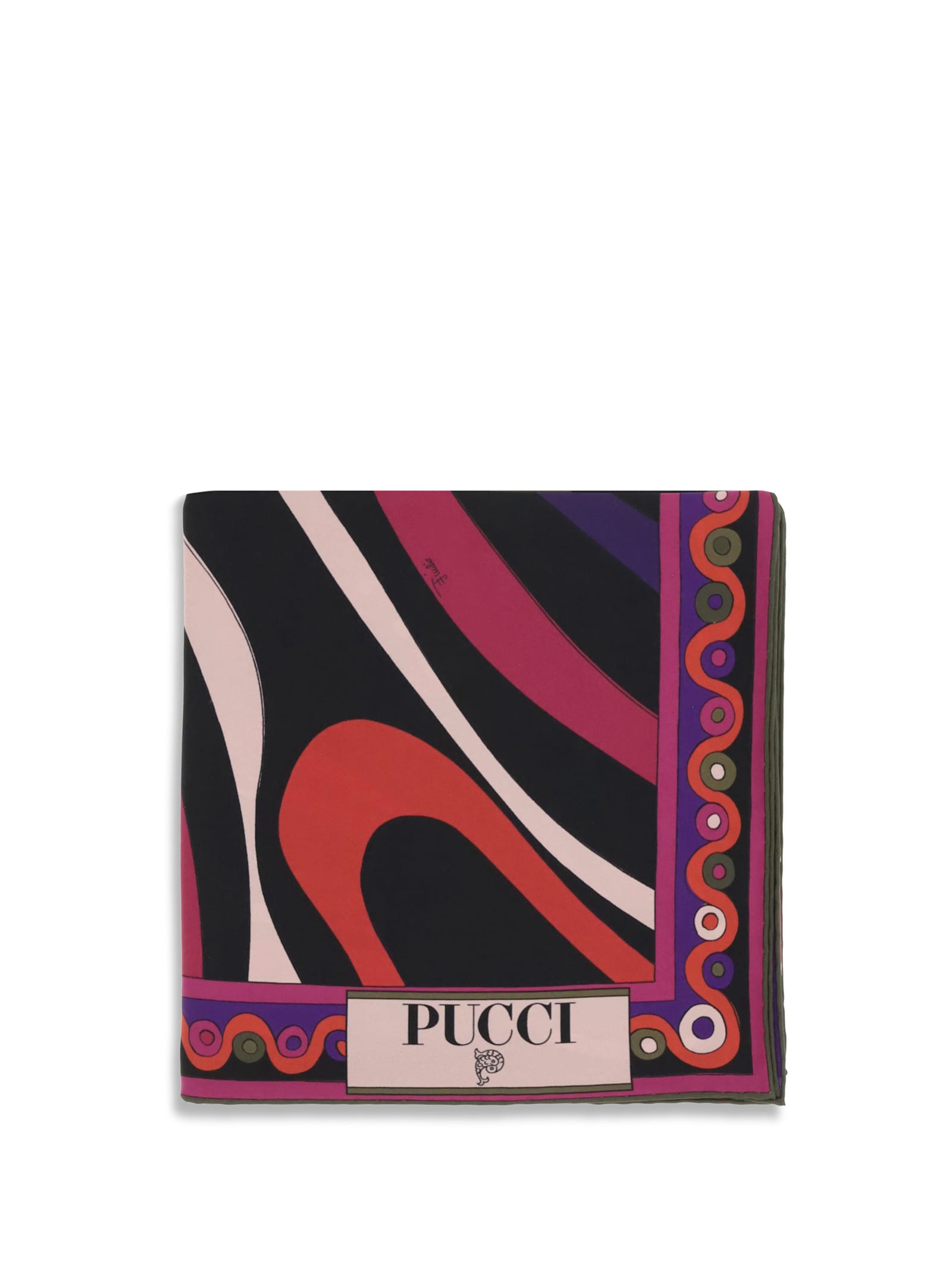 Pucci Printed Silk Foulard In Multi