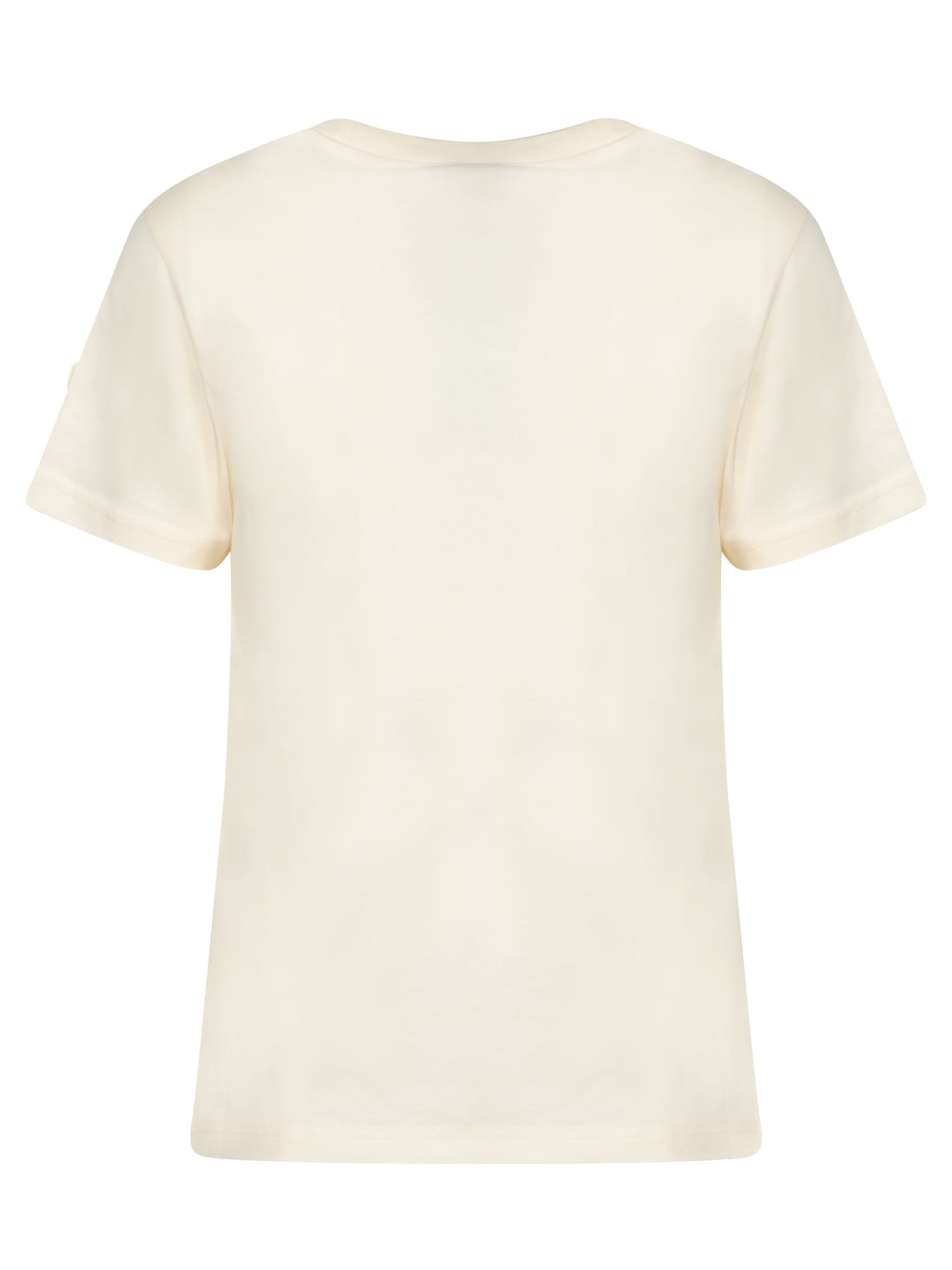 Shop Moncler Logo White Cotton T-shirt