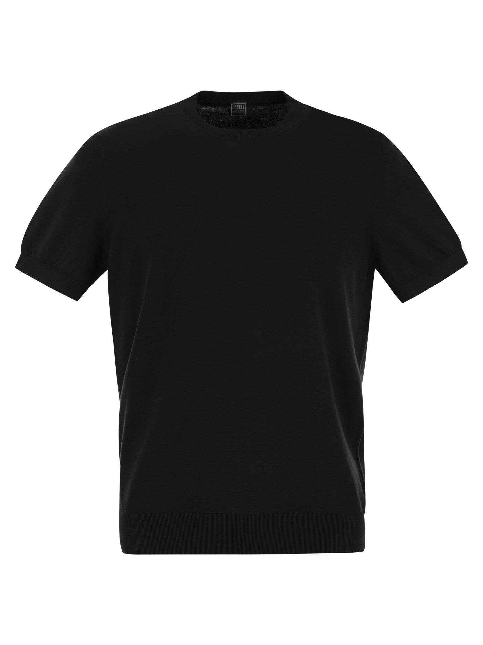 Shop Fedeli Cotton T-shirt T-shirt In Nero