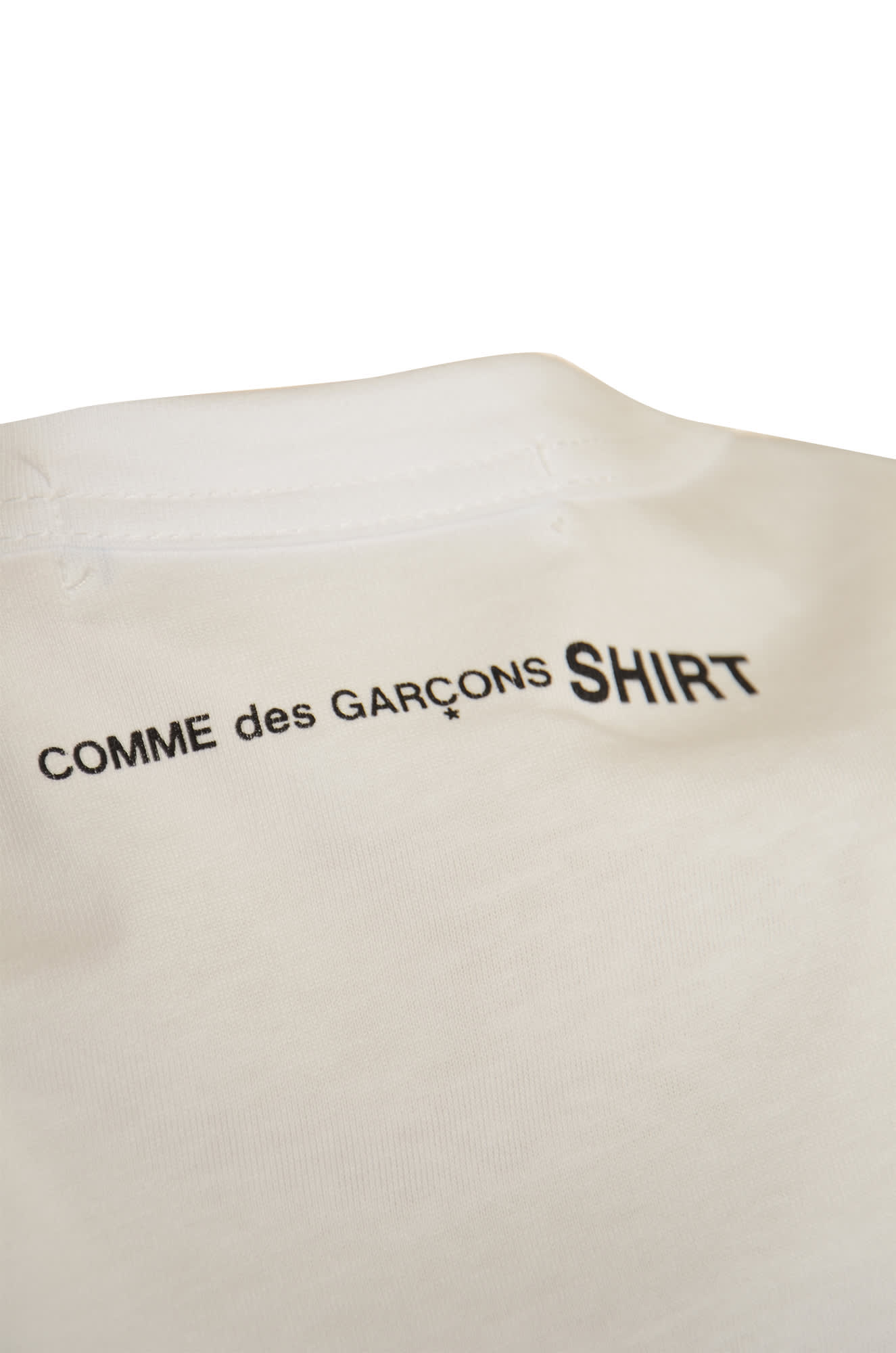 Shop Comme Des Garçons Regular Plain Logo T-shirt In White