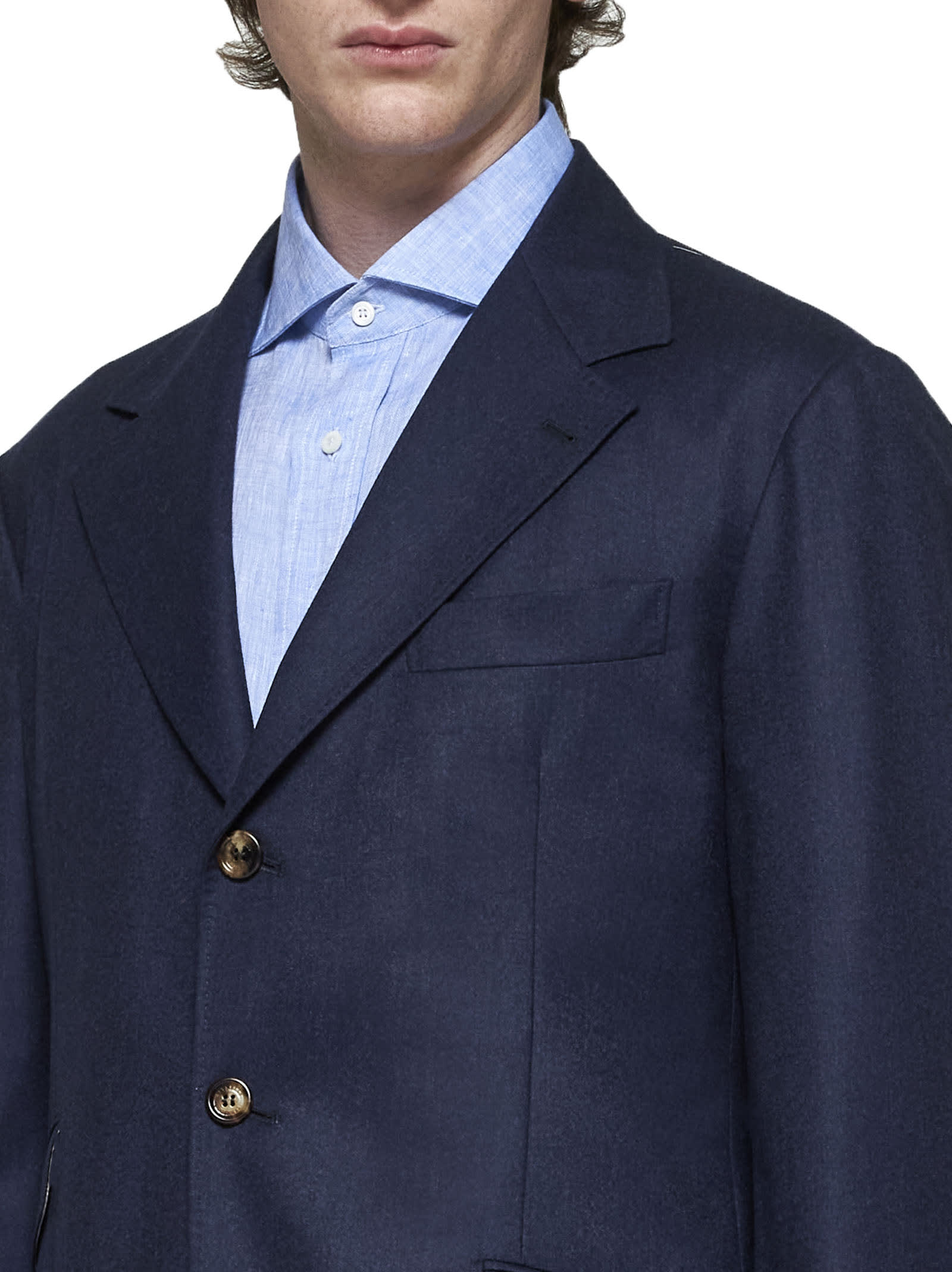 Shop Brunello Cucinelli Suit In Blu Marina