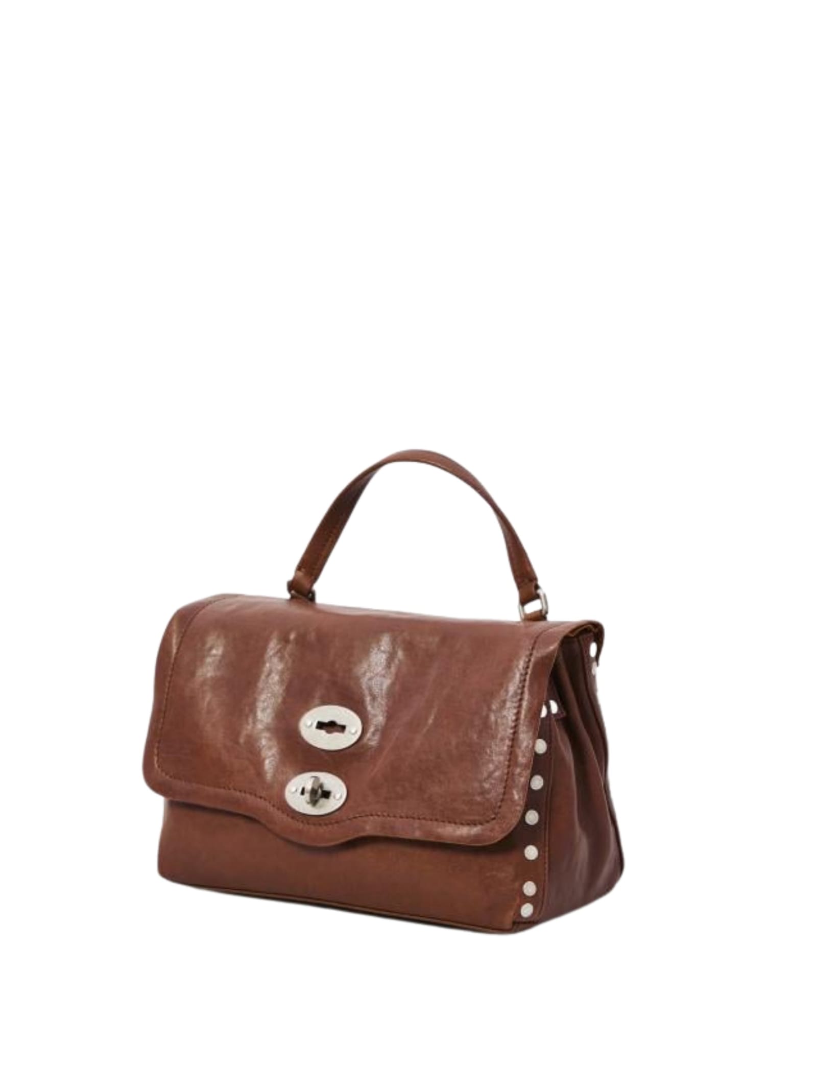 Zanellato Postina Tabacco Small Leather Handbag In Brown