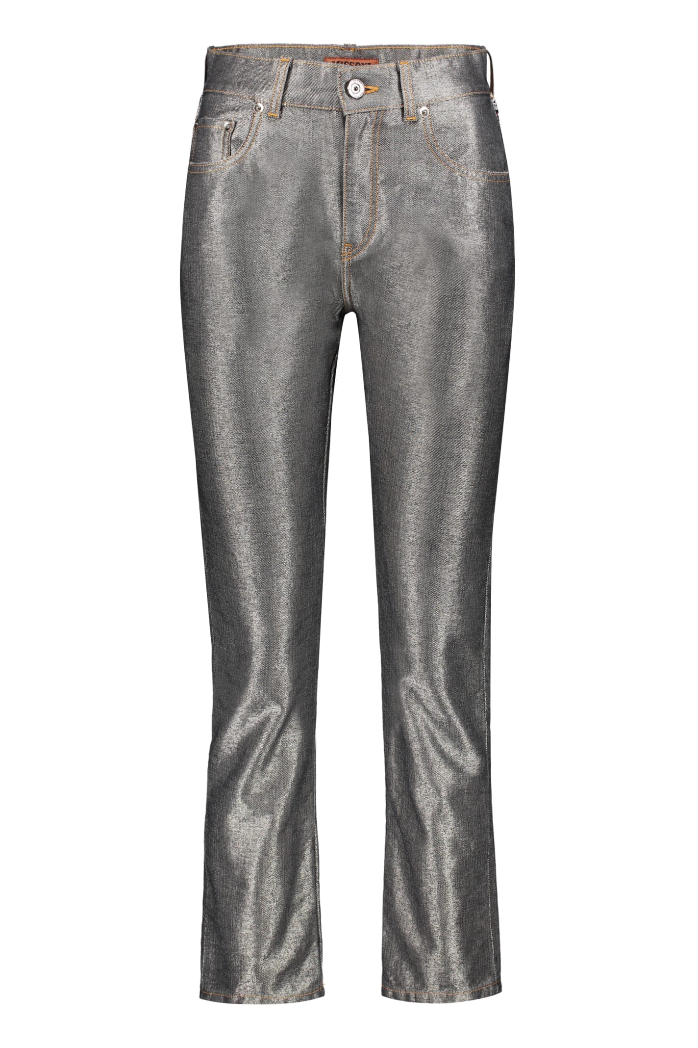 Missoni Straight-leg Trousers In Silver