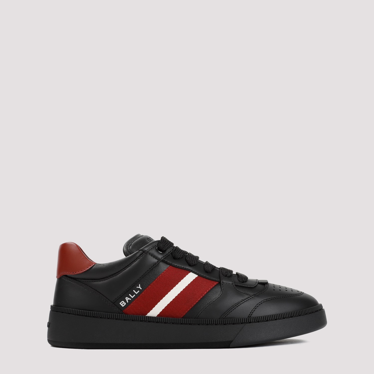 Shop Bally Rebby Sneakers In Black Black Red