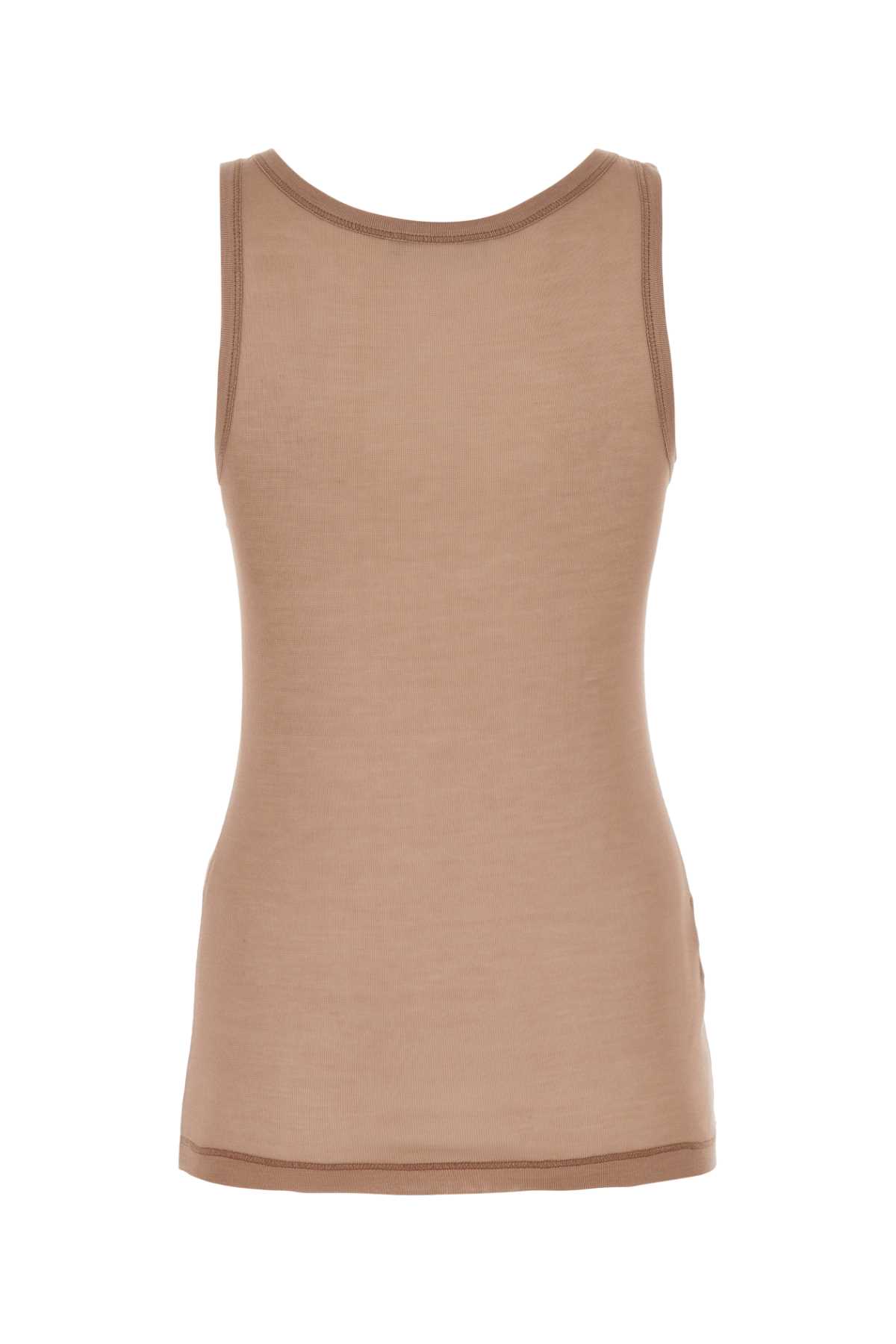 Shop Prada Powder Pink Silk Tank Top In Phard