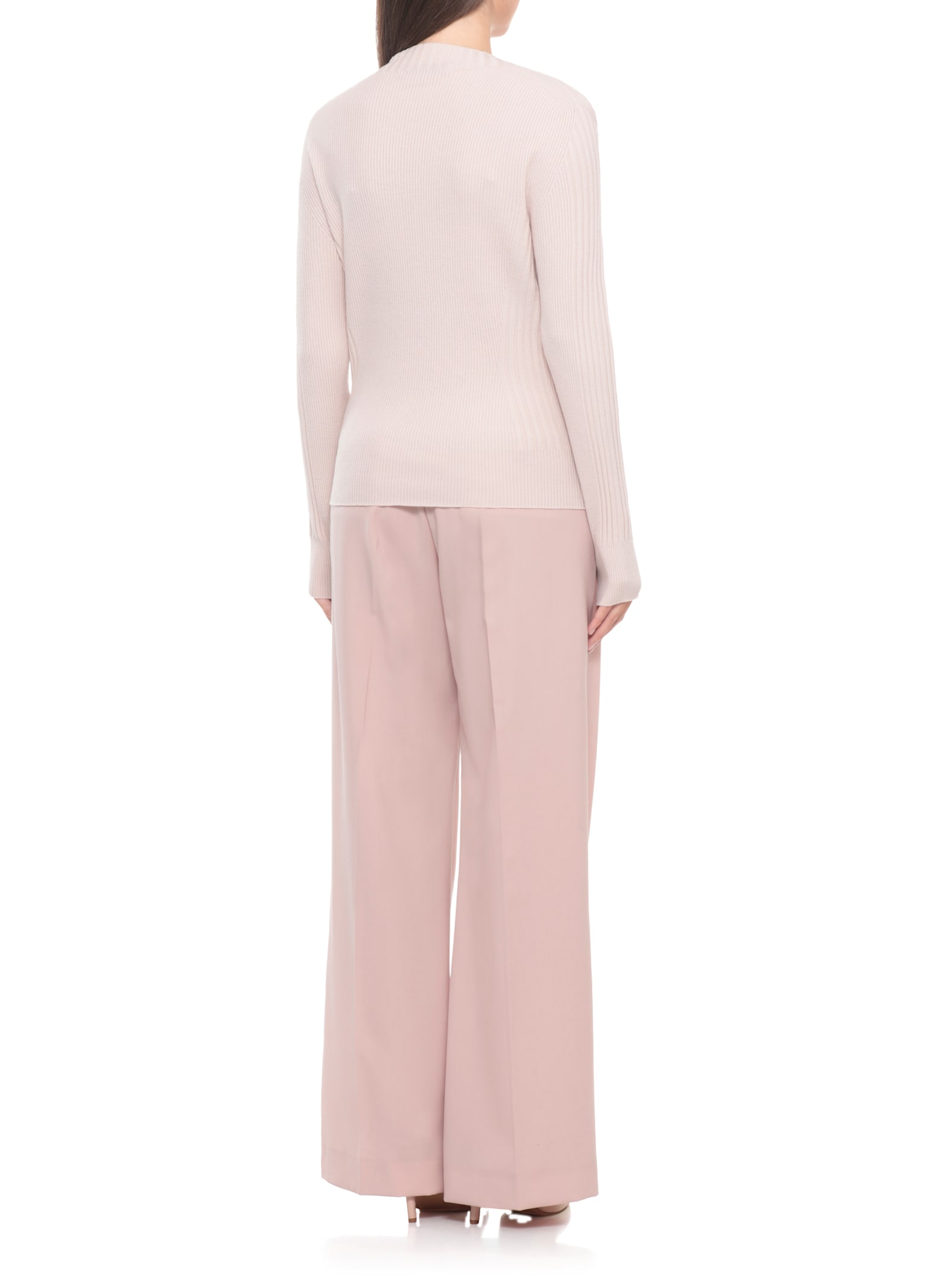 D Exterior Sweater With Paillettes In Pink