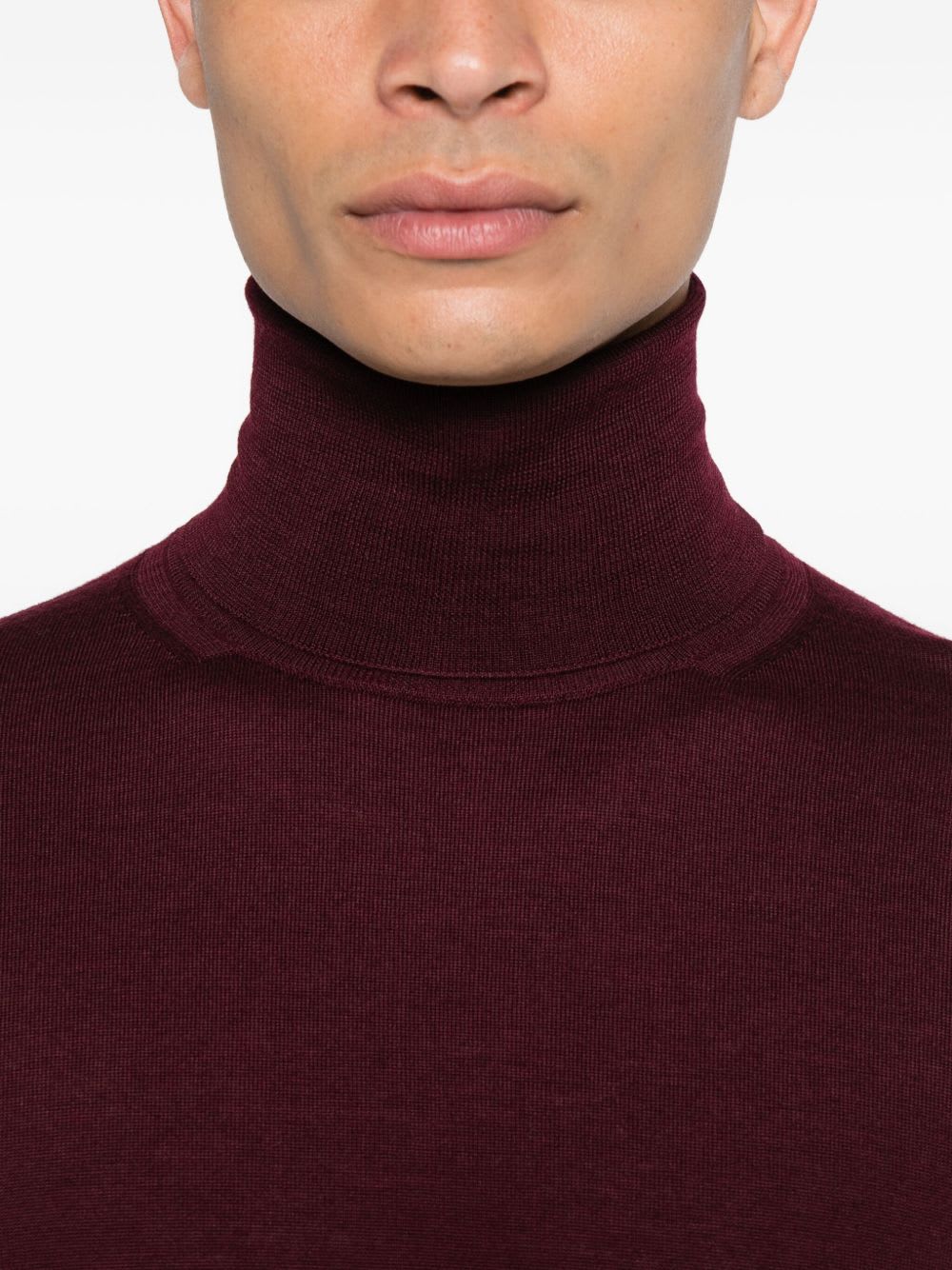 Paolo Pecora Wool Turtleneck Sweater In Red