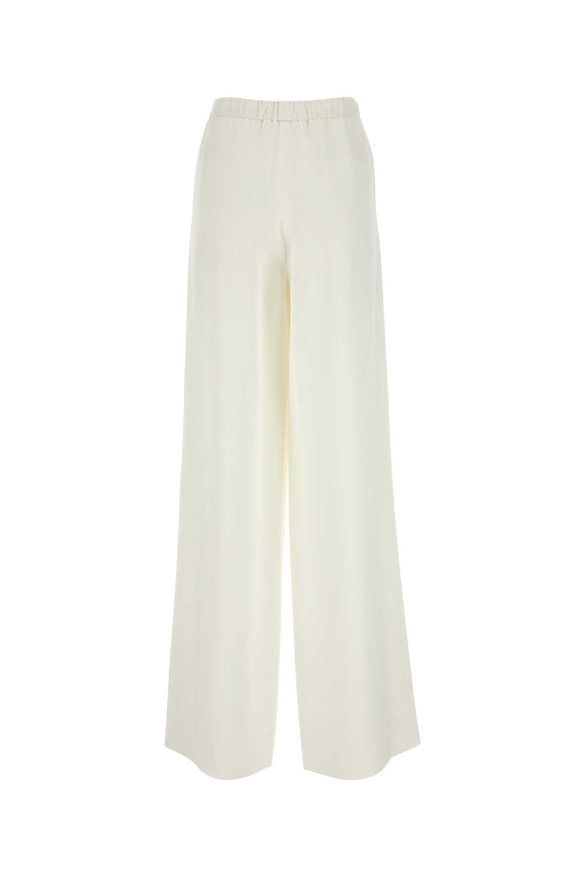 Shop Valentino Ivory Cady Couture Wide-leg Pant In Avorio