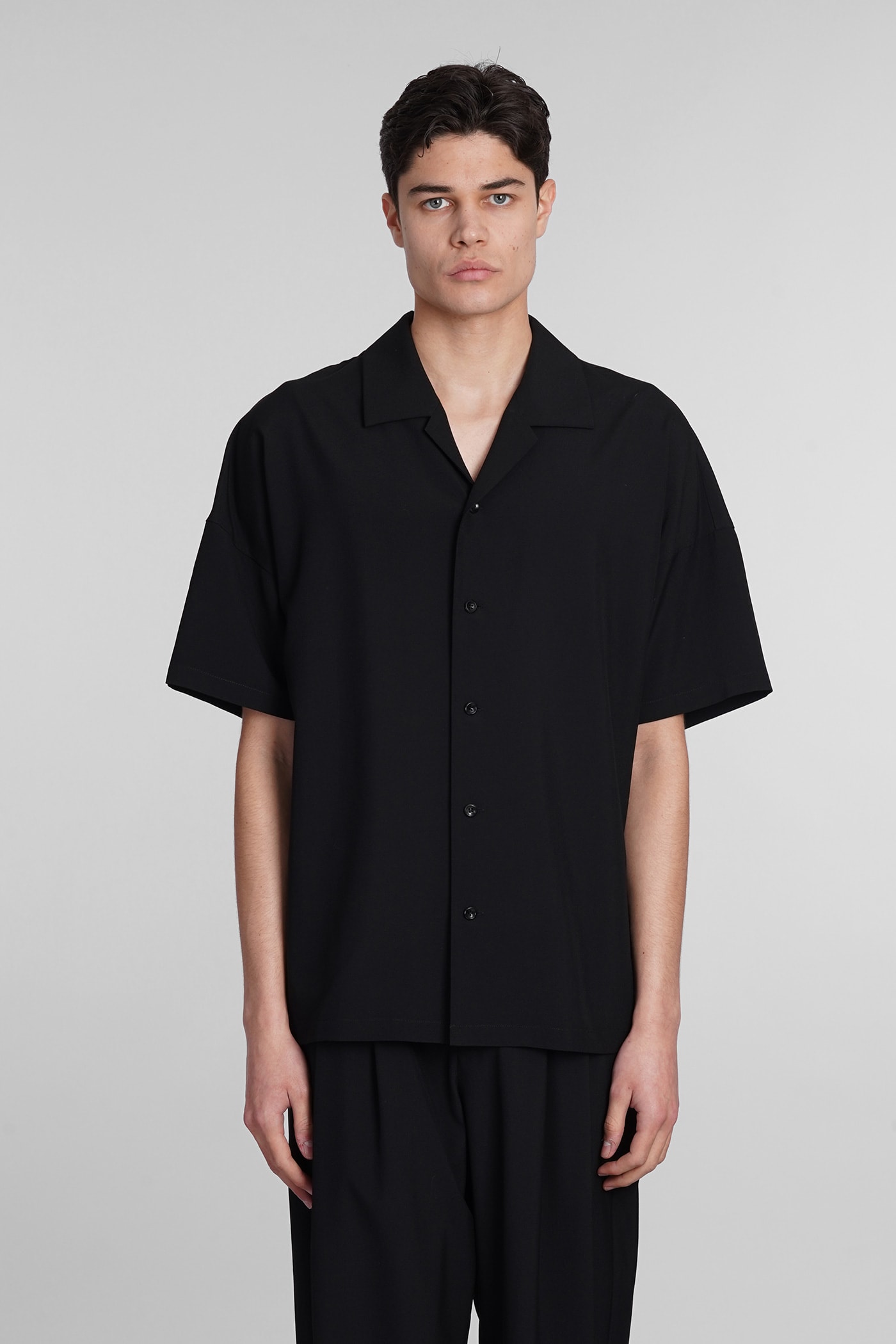 ATTACHMENT SHIRT IN BLACK WOOL