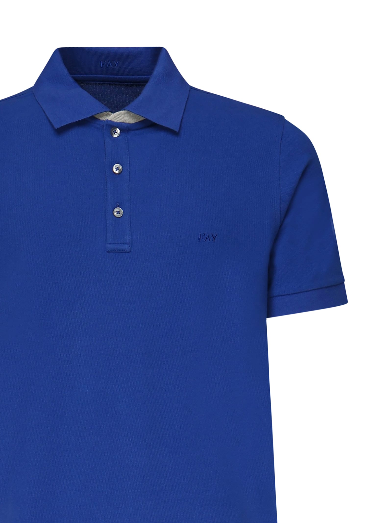 Fay Polo Shirt With Logo In Blue