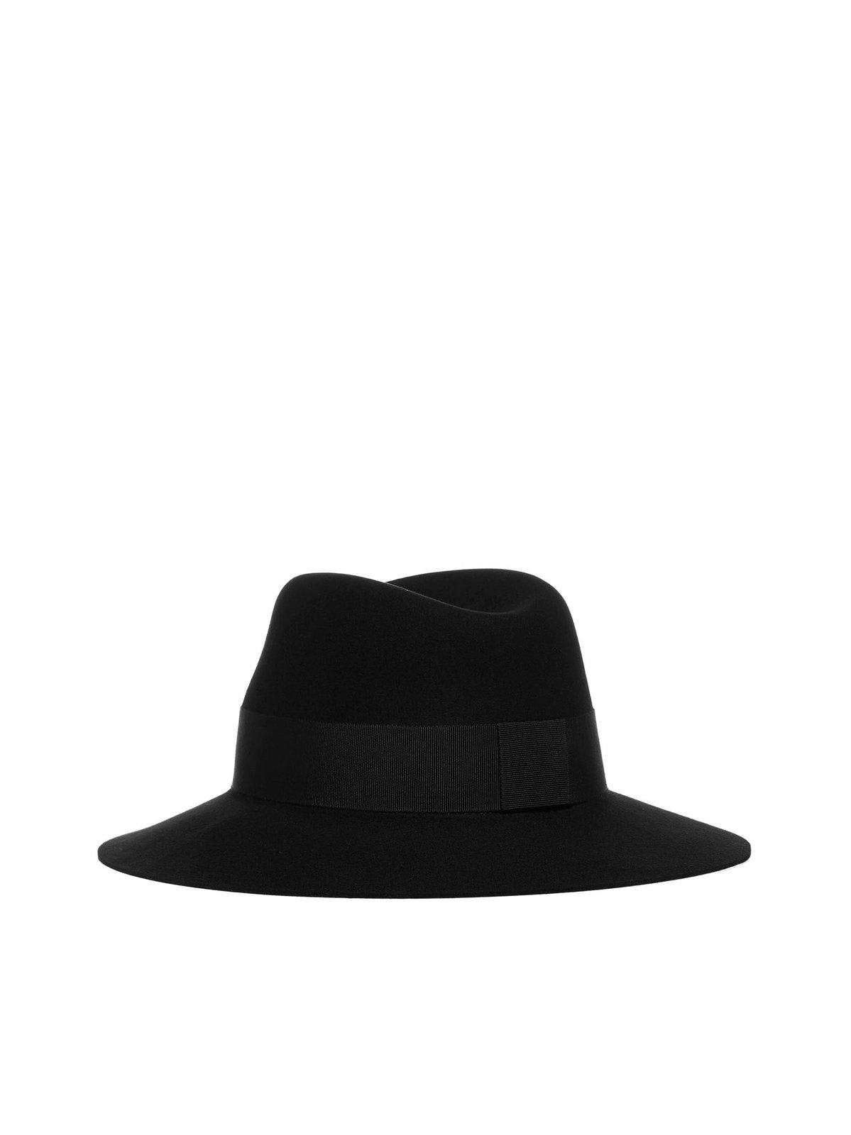 Shop Maison Michel Kate Fedora Hat In Black