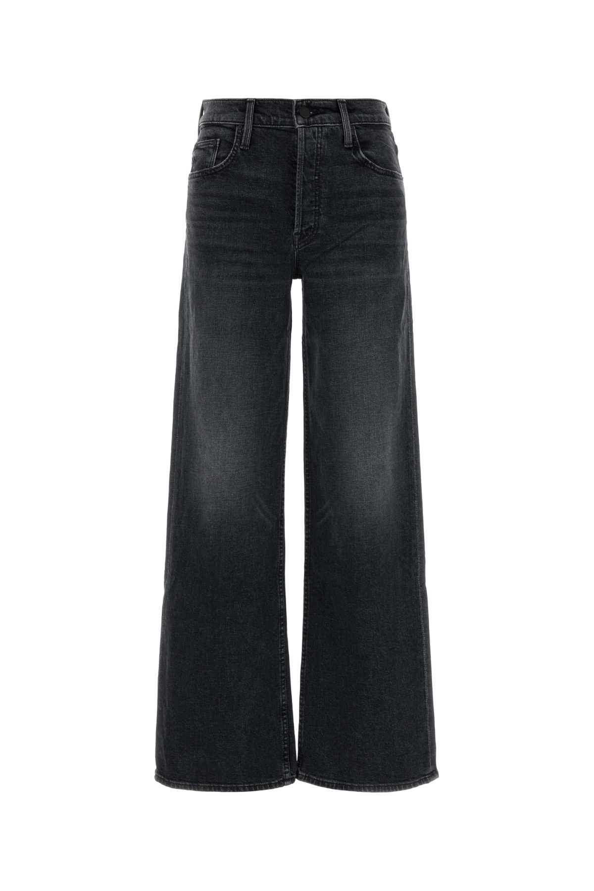 Mother Smoothie Sneak Denim Pants In Black