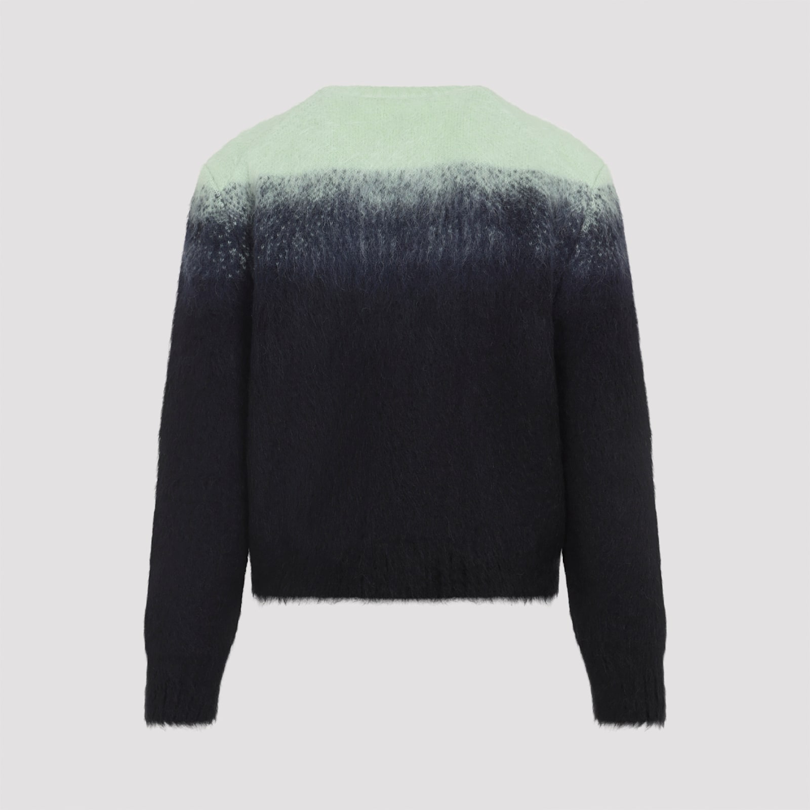 Jil Sander Ombre Mohair Wool Blend Sweater In Blue