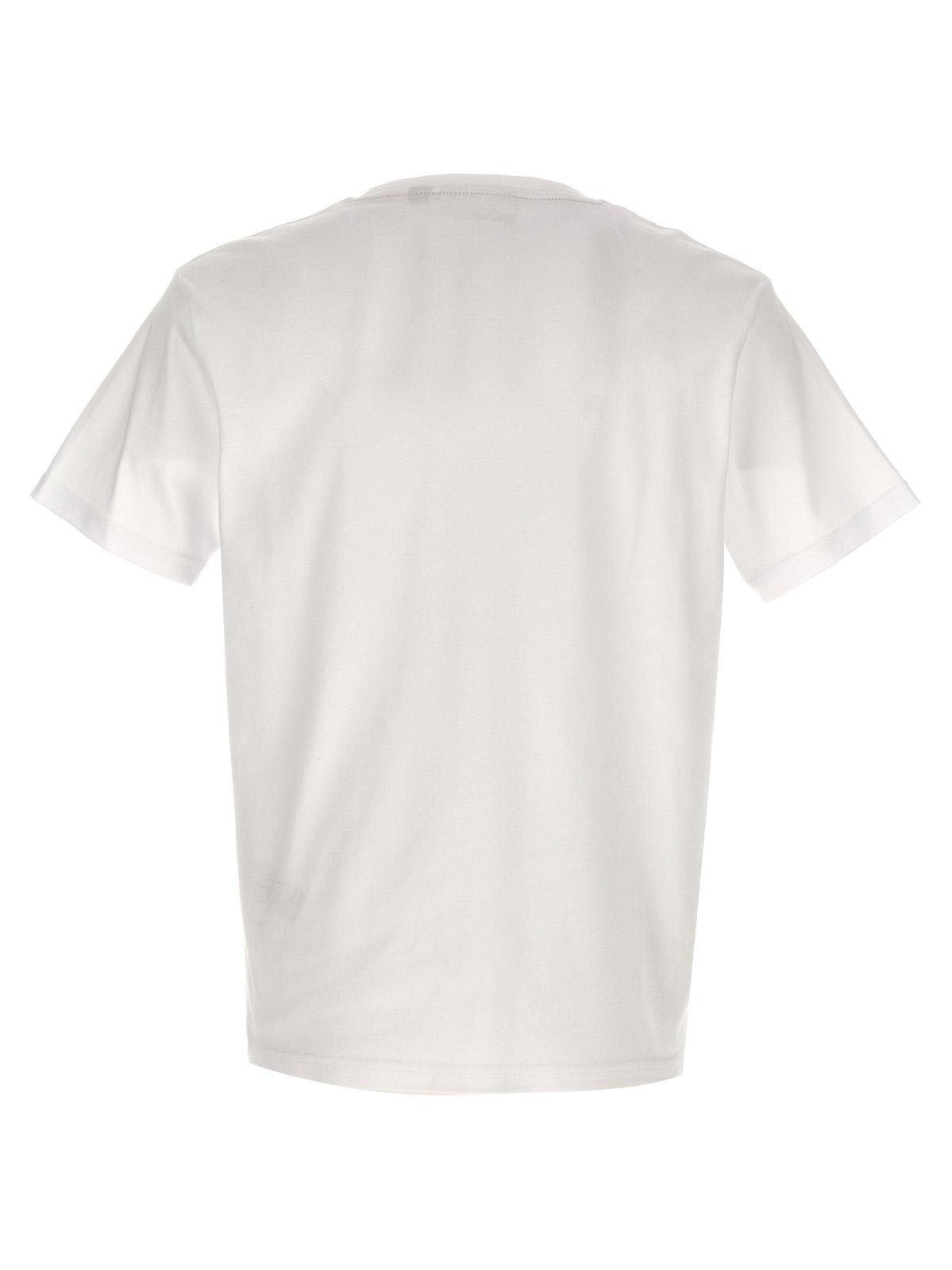 Shop Gcds Logo Printed Crewneck T-shirt In White