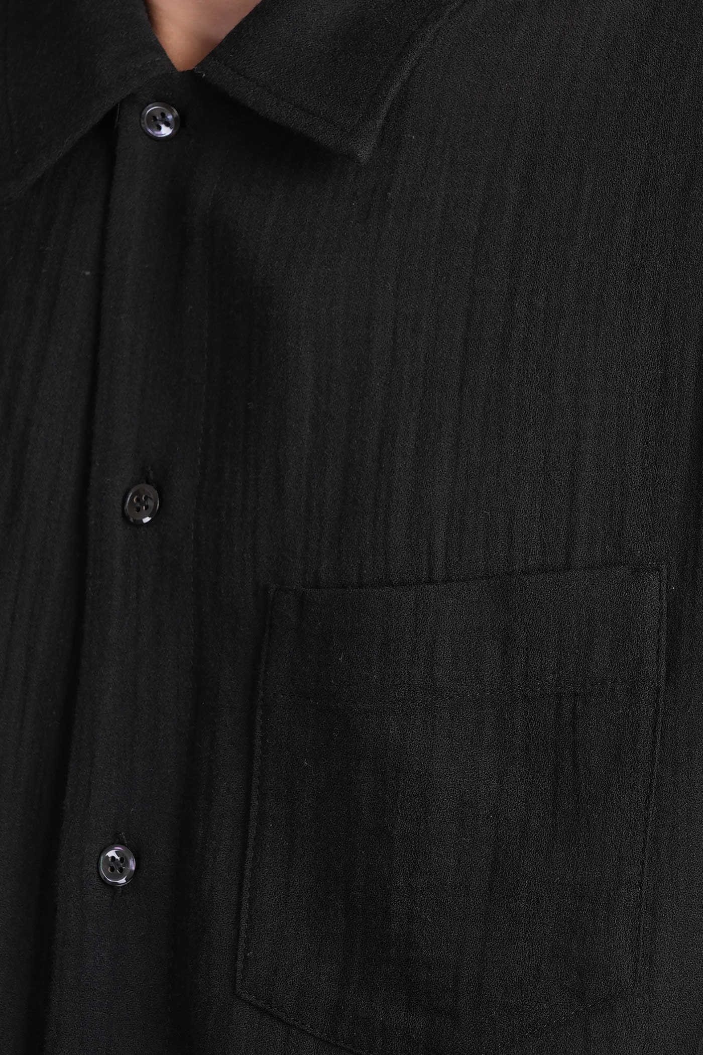 Séfr Black Voile Shirt In Black
