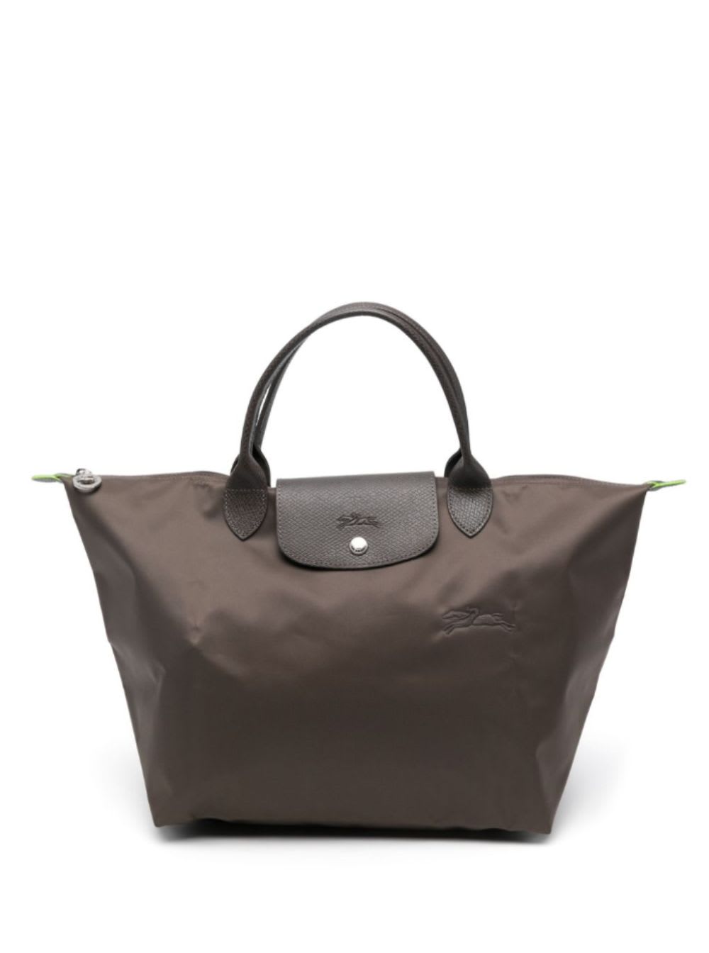 m Le Pliage Original Brown Handbag With Embossed Logo In Canvas Woman