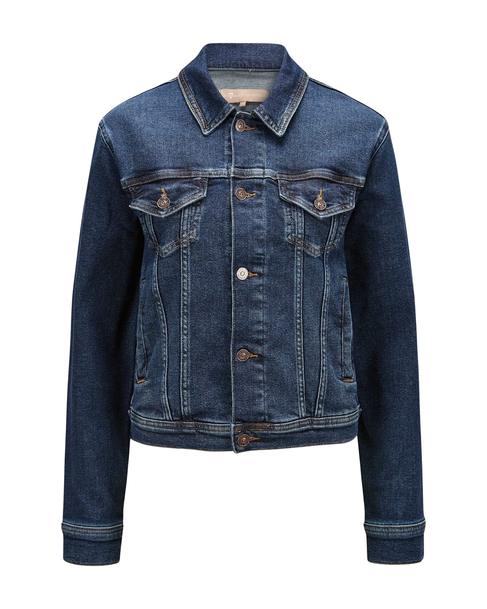 7 For All Mankind Classic Trucker Cisco In Blue