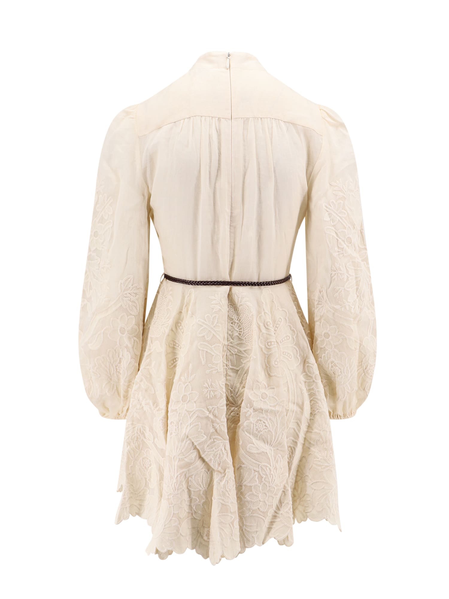 Shop Zimmermann Dress In Neutrals