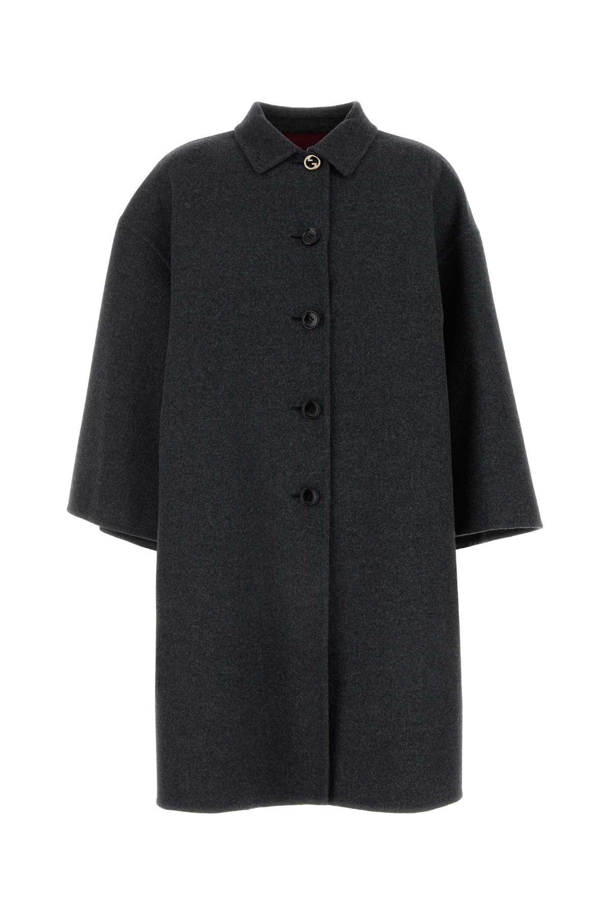 Dark Grey Wool Blend Coat