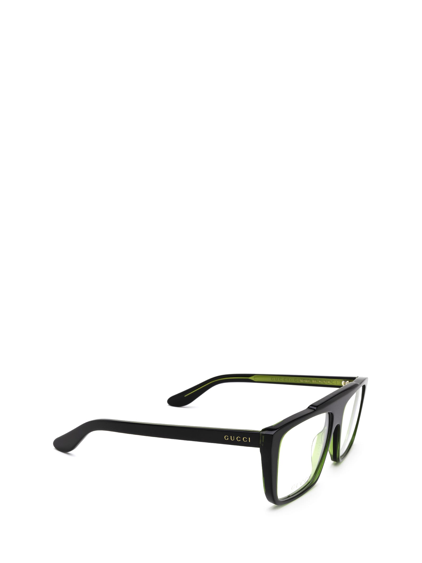 Shop Gucci Gg1040o Green & Black Glasses