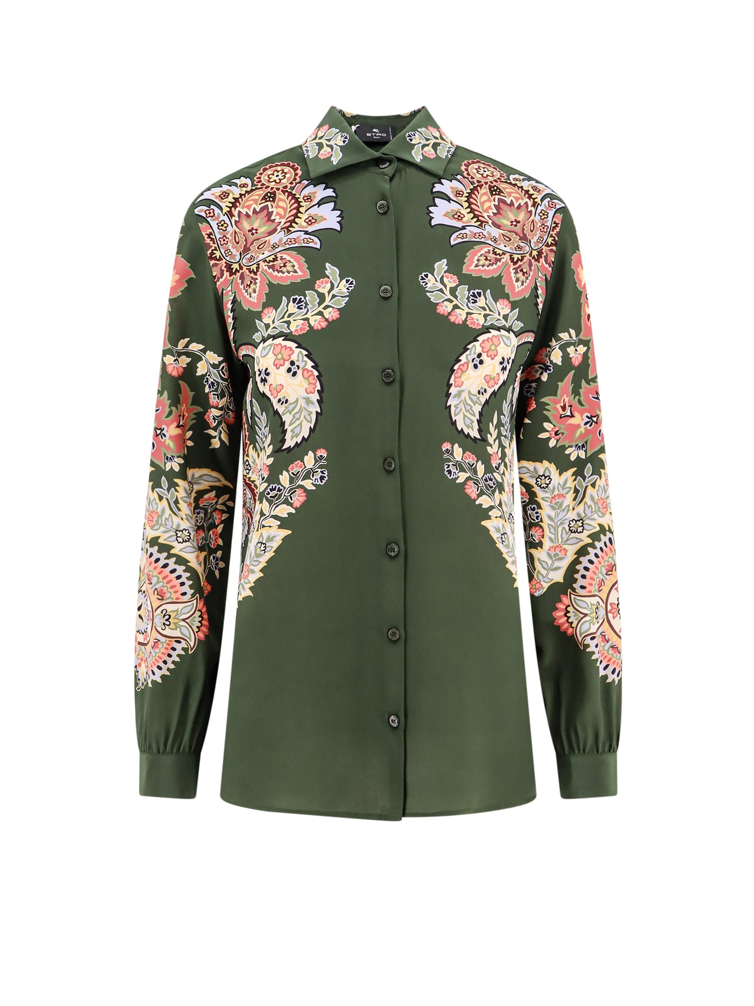 Shop Etro Shirt In Verdone