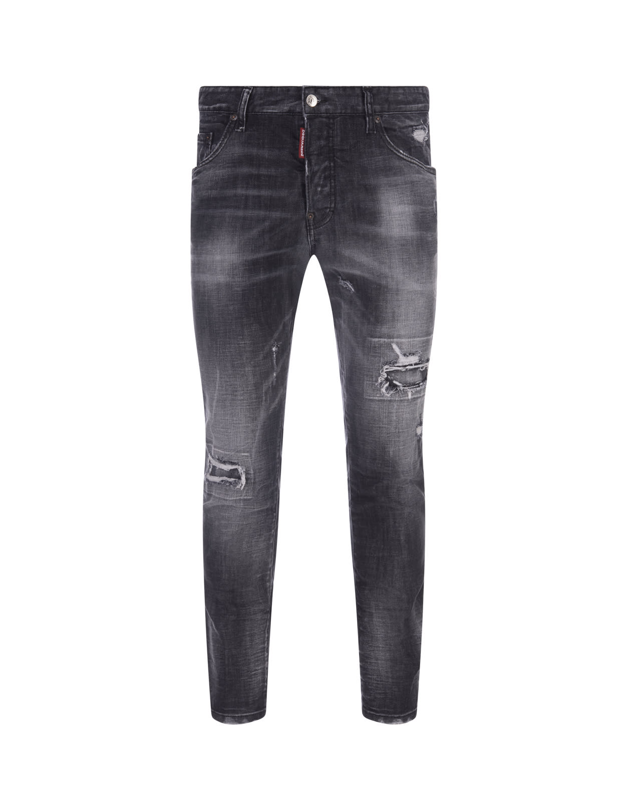 Dsquared2 Easy Wash Tidy Biker Jeans In Black | ModeSens