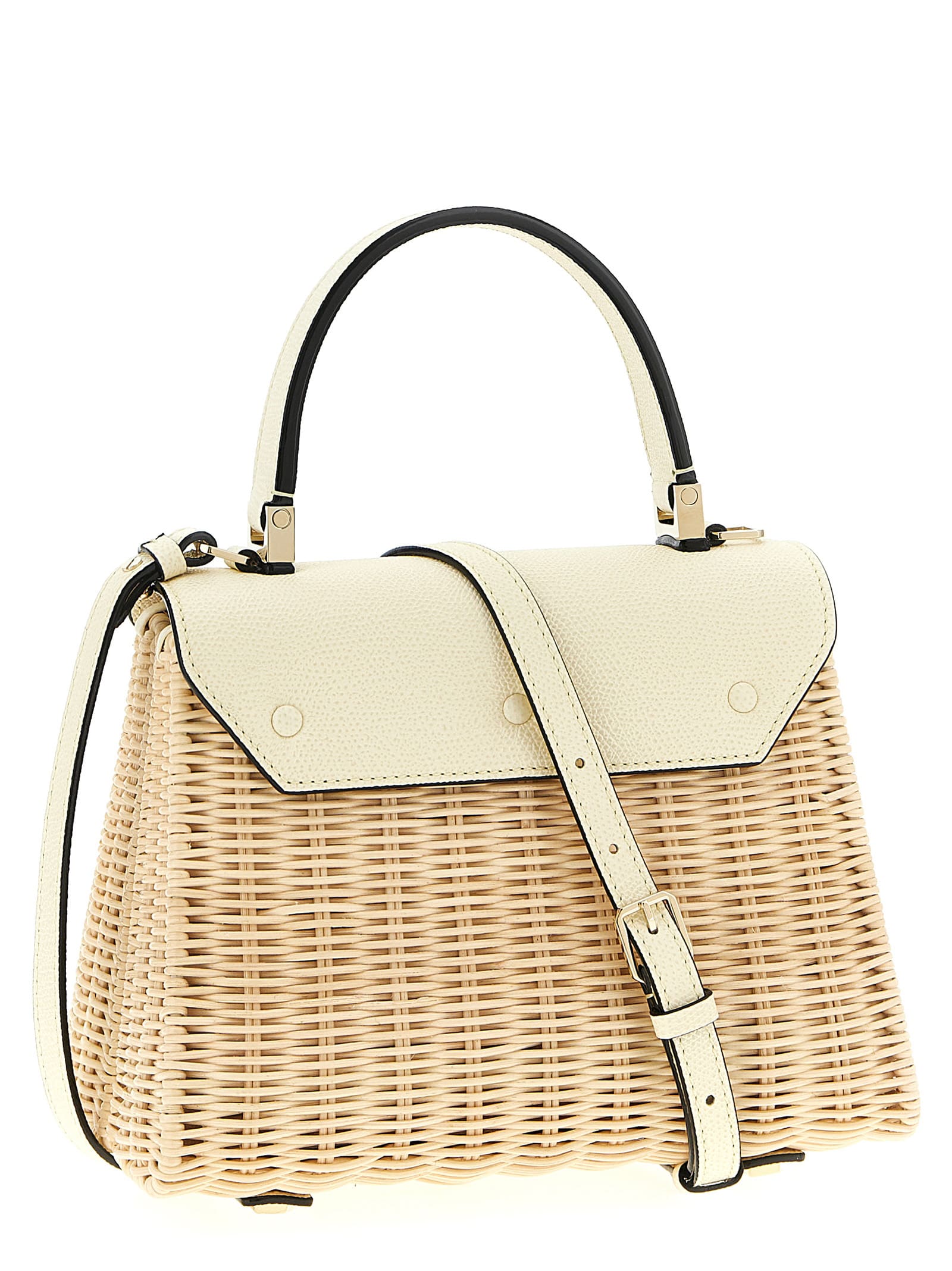 Valextra Iside Vimini Mini Handbag In Neutral