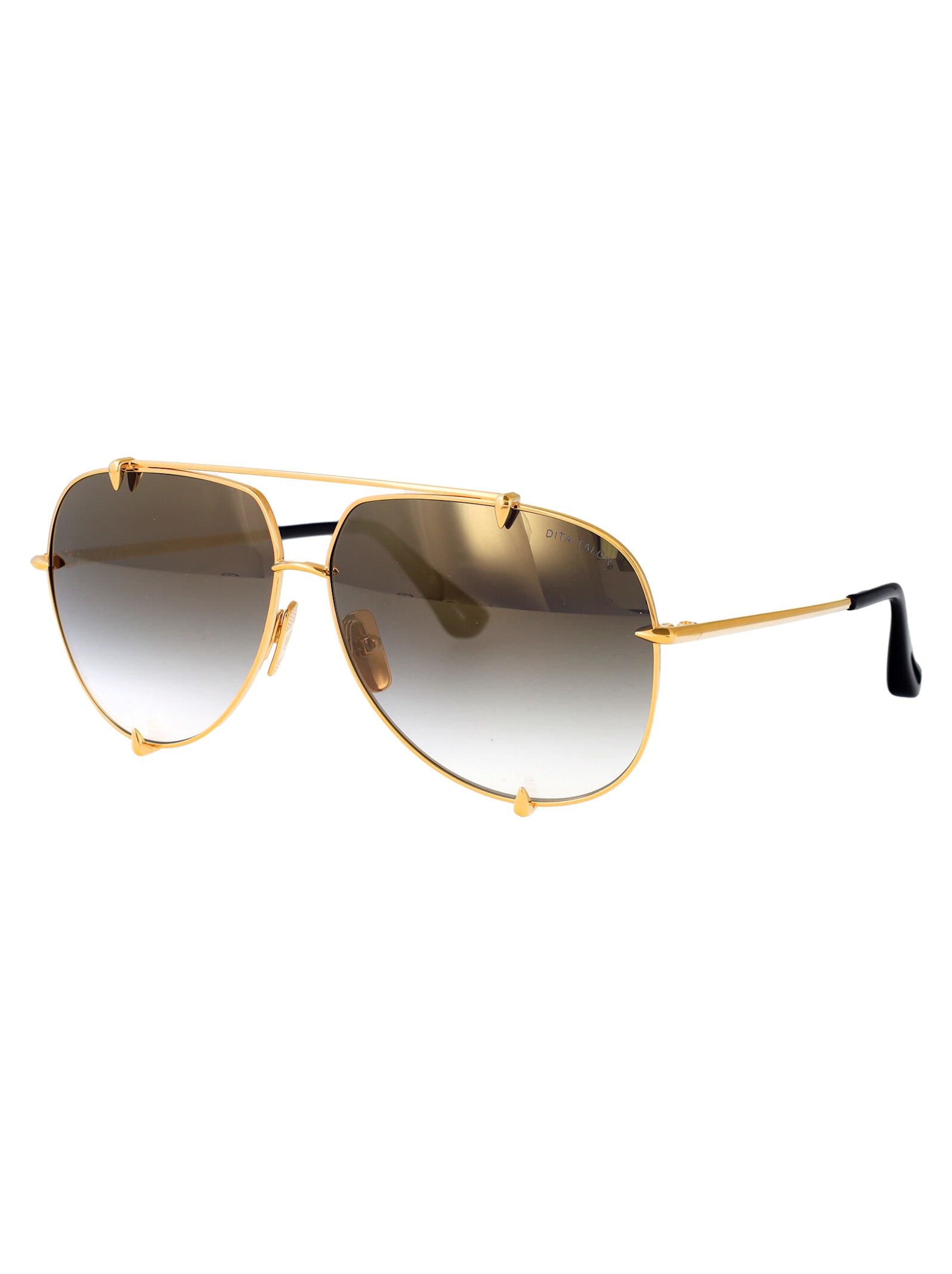 Dita Talon Sunglasses In 18k Gold W/ Dark Grey To Clear-gold Flash - Ar