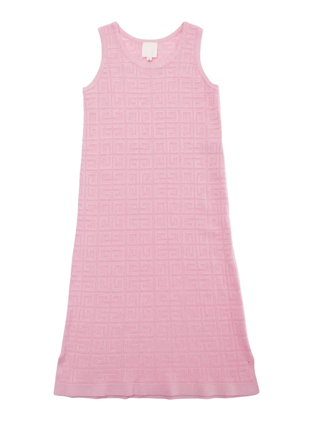 Shop Givenchy Mini Pink Dress With All-over Gg Motif In Viscose Blend Girl