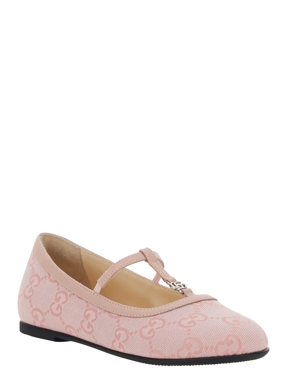Gucci Double G Ballet Flat In Pink