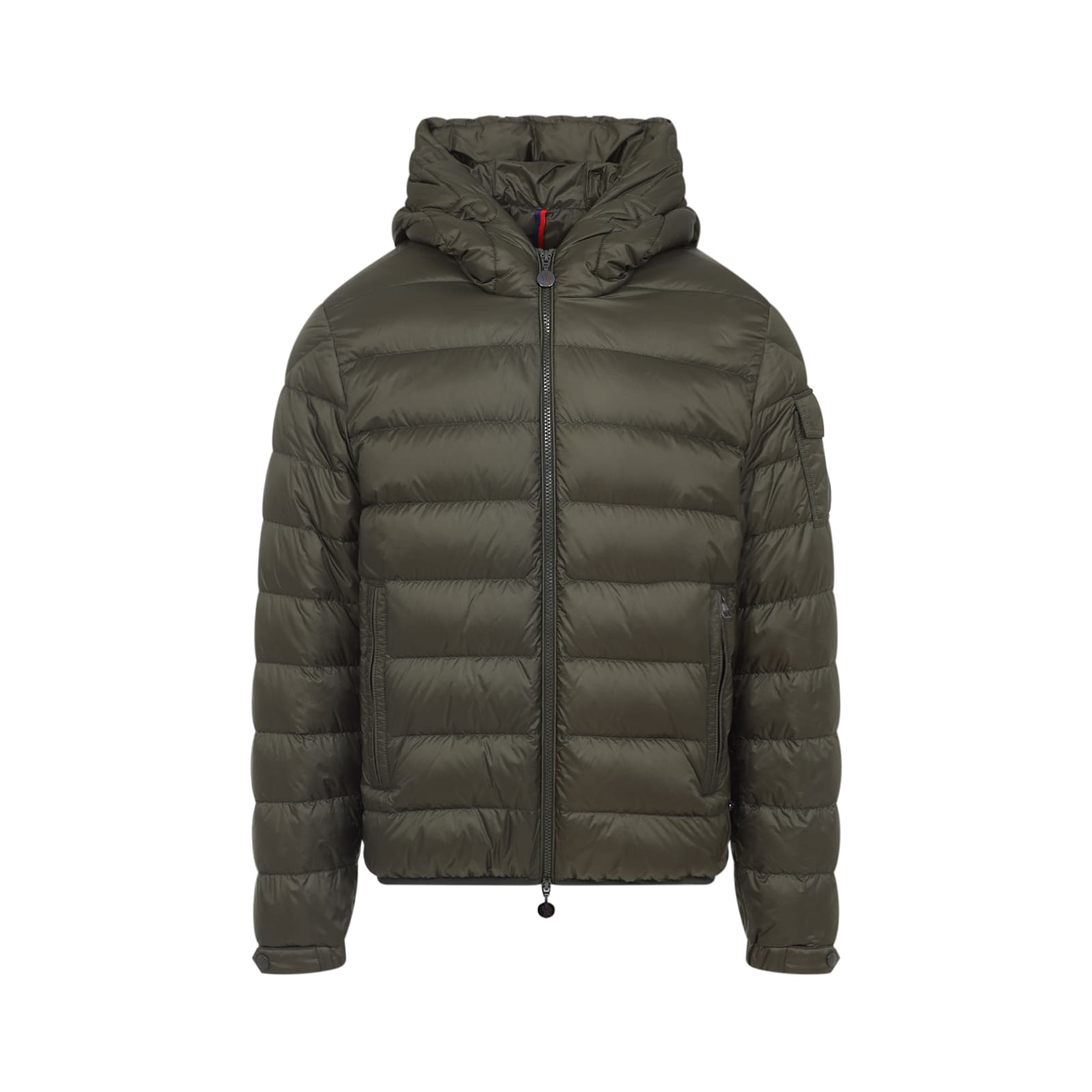 Moncler Insulated Lightweight Waistcoat With Silhouette In Green