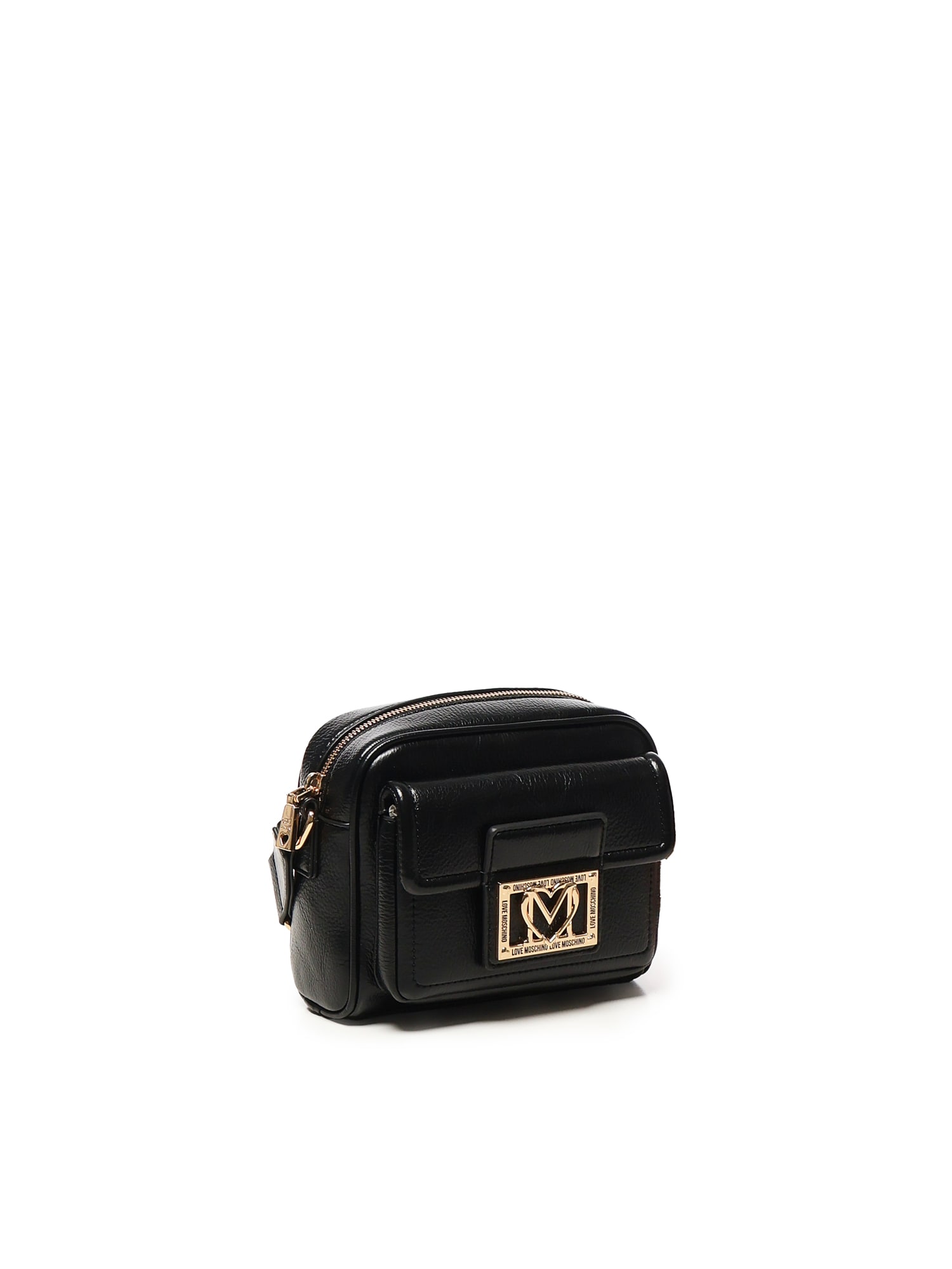 Love Moschino Shoulder Bag With Logo In Black