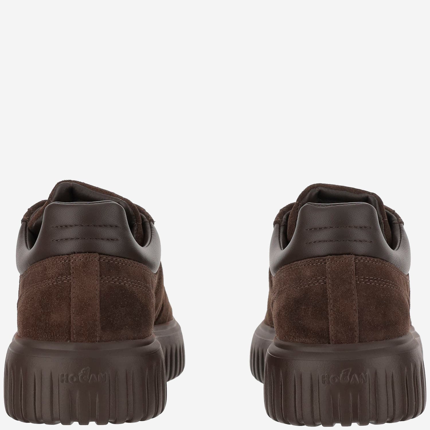 Hogan Brown Suede Sneakers With Padded Collar In Brown