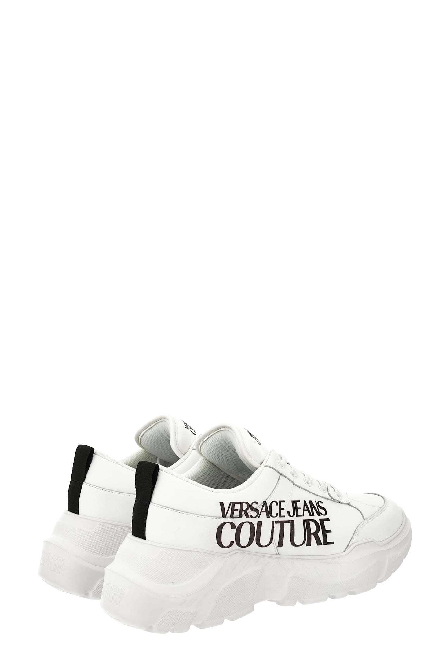Versace Jeans Couture Logo-print Chunky Sneakers In White