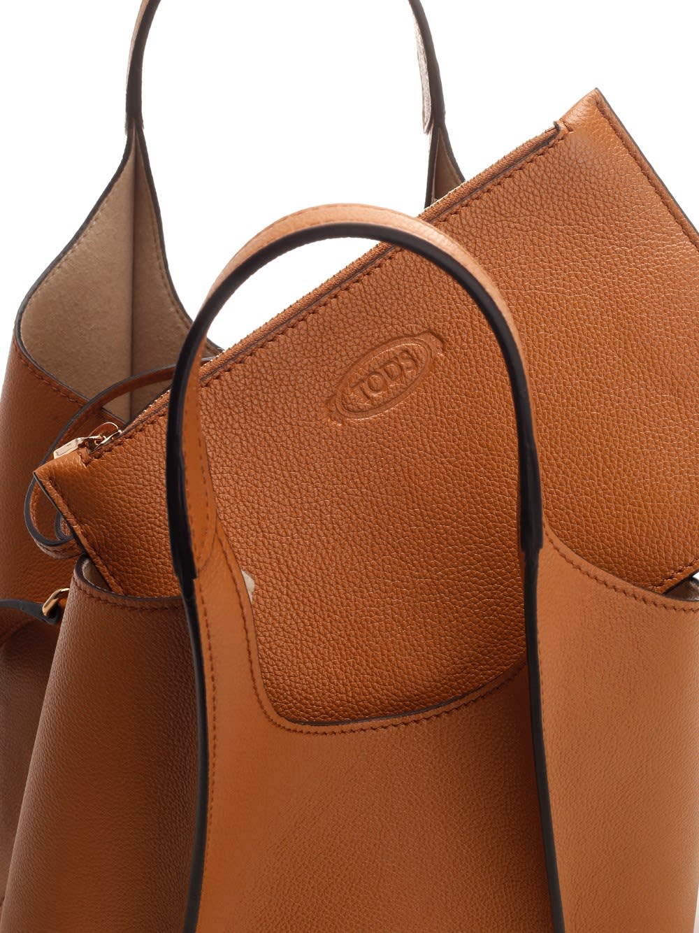 Shop Tod's T Timeless Tote Bag In Leather Brown