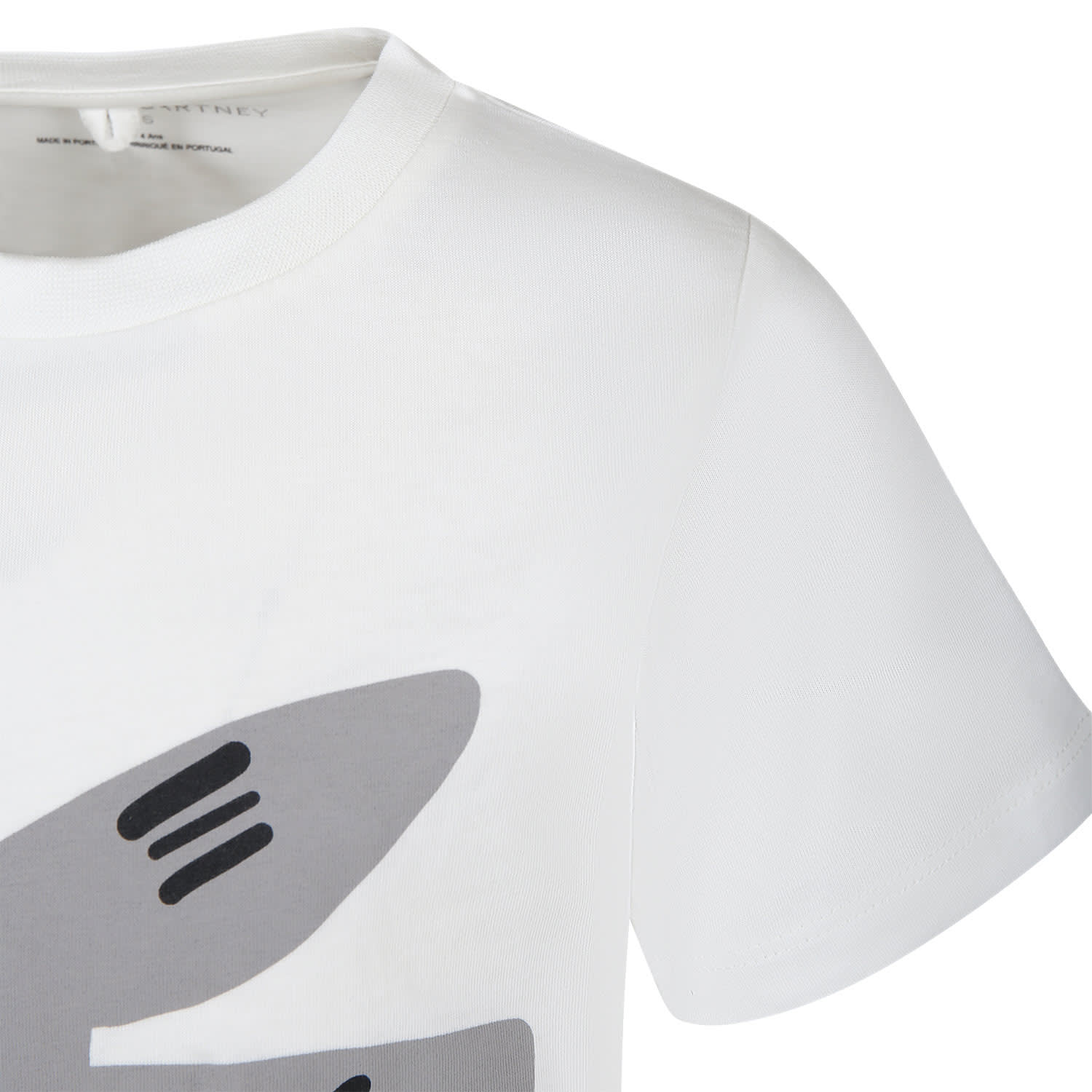 Shop Stella Mccartney White T-shirt For Boy With Hammerhead Shark
