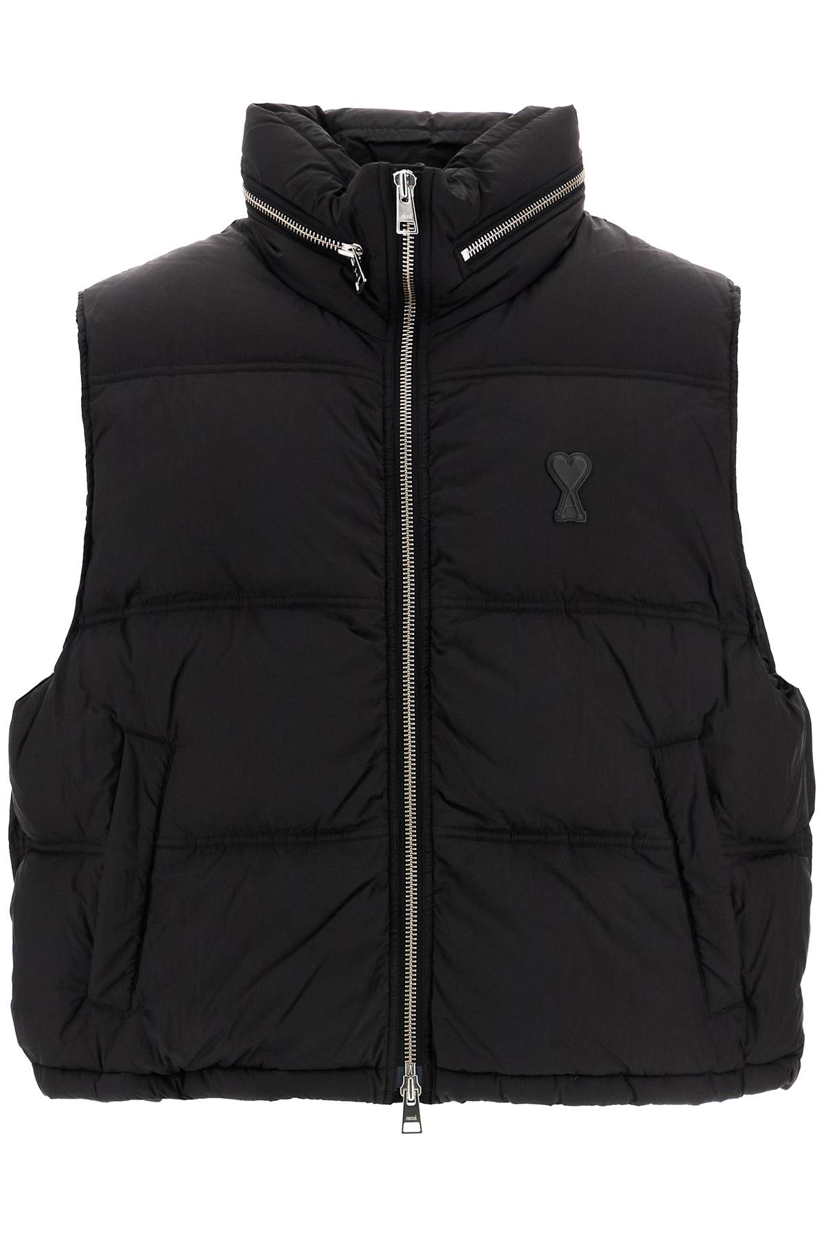 Shop Ami Alexandre Mattiussi Sleeveless Down Jacket With In Noir (black)