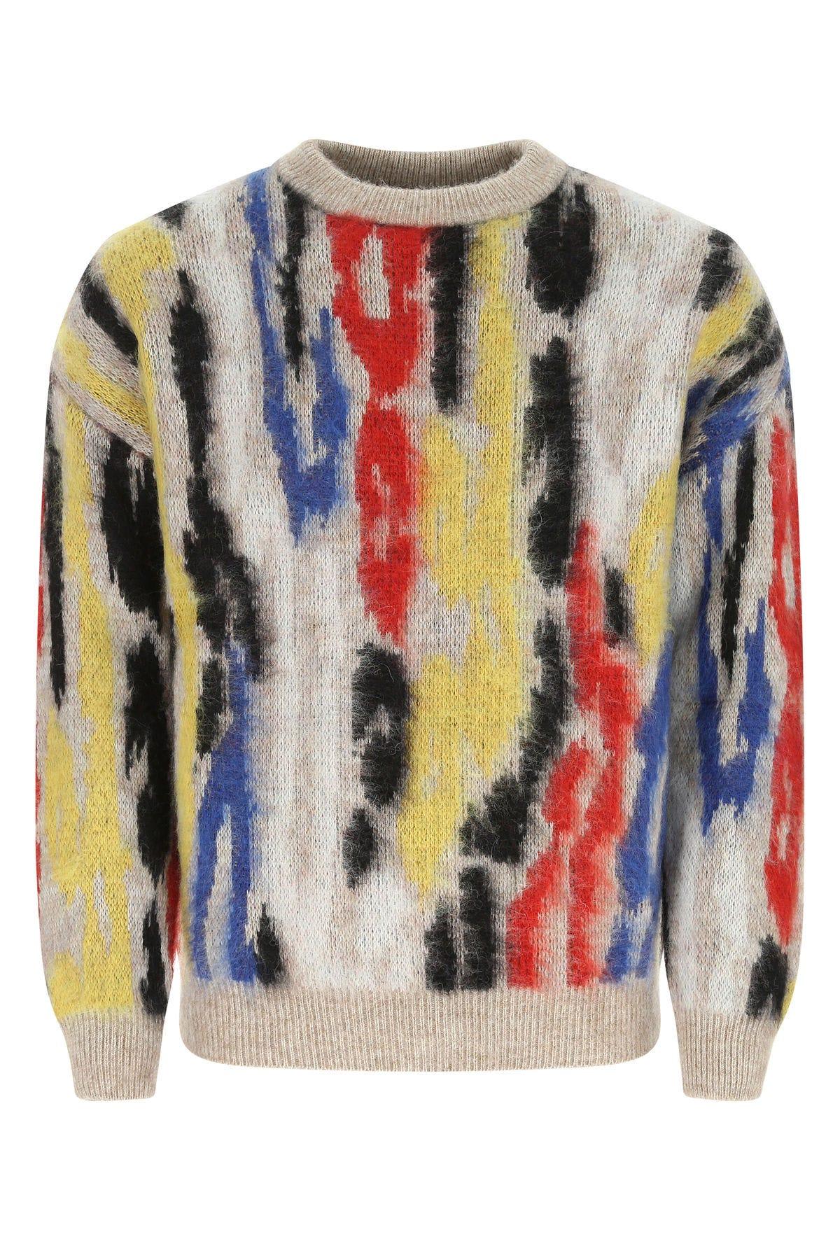 Saint Laurent Embroidered Wool Blend Sweater