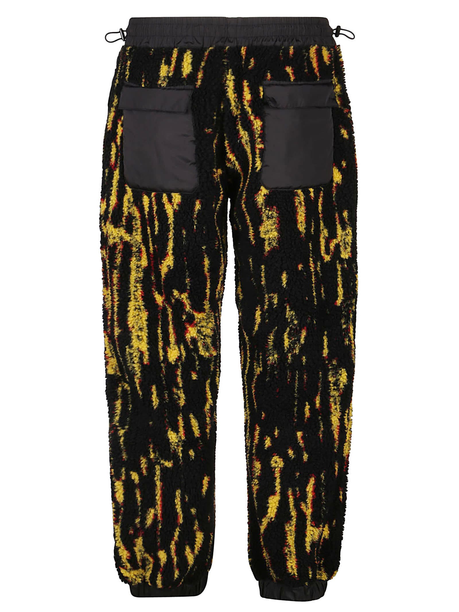 Shop Ambush Teddy Jacquard Sweatpants In Yellow Fluo Black