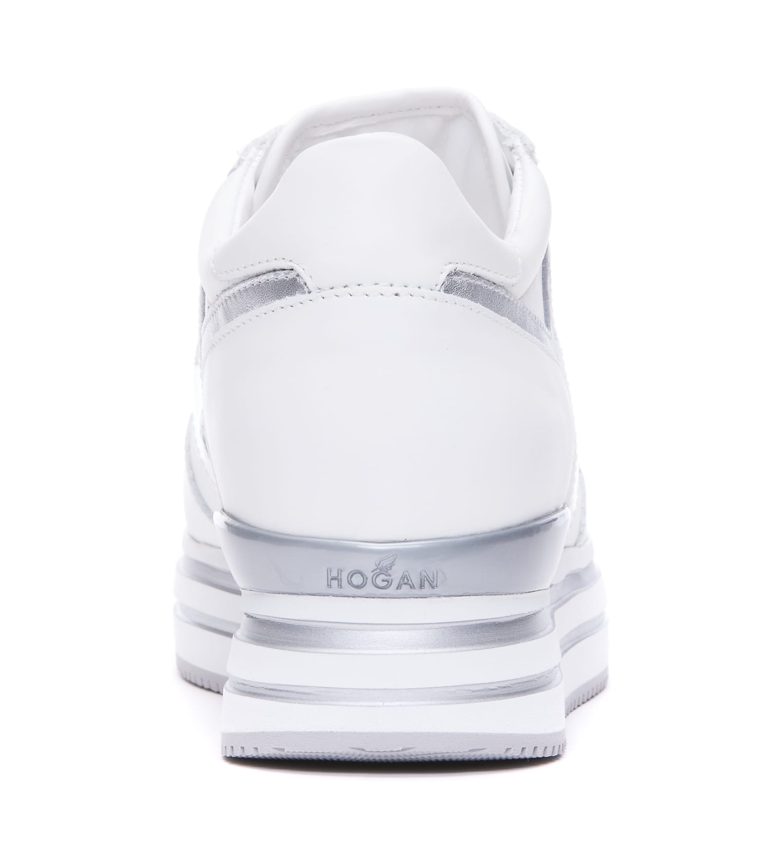 Shop Hogan H222 Midi Sneakers In Silver