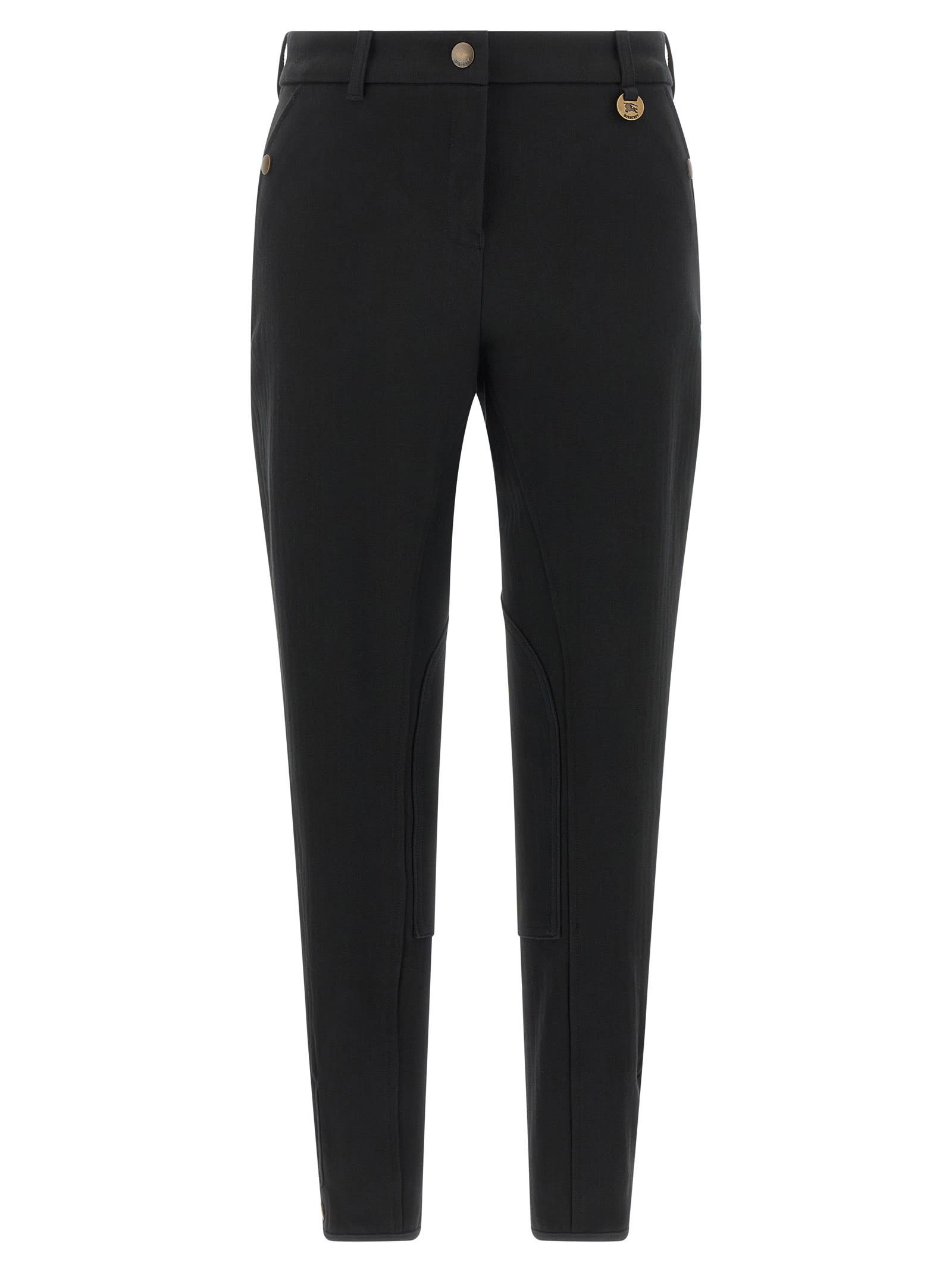 Burberry Tailored Trousers Featuring Button Detailing In Black