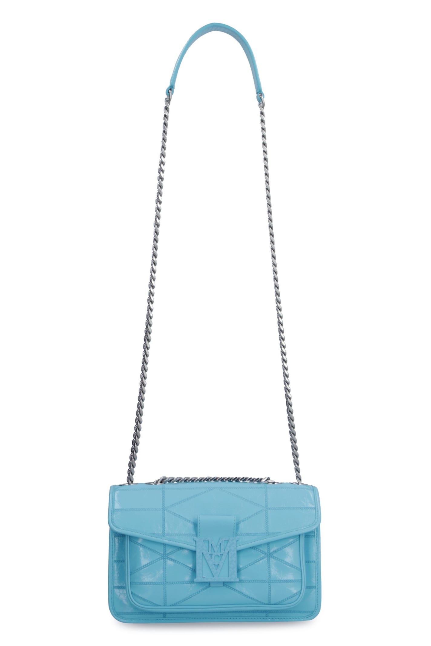 Shop Mcm Travia Leather Crossbody Bag In Blue