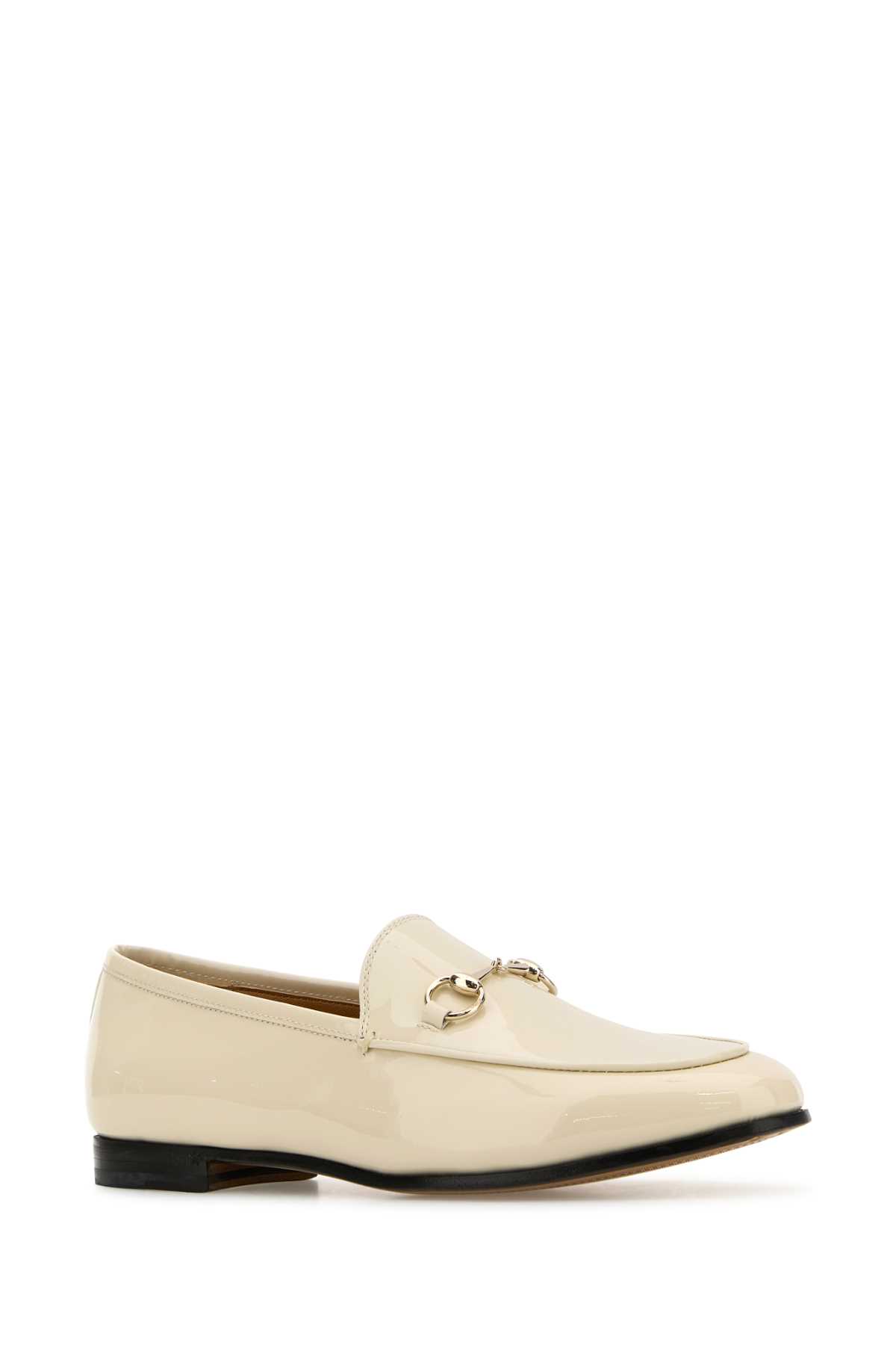 Shop Gucci Ivory Leather Loafers In Newivoire