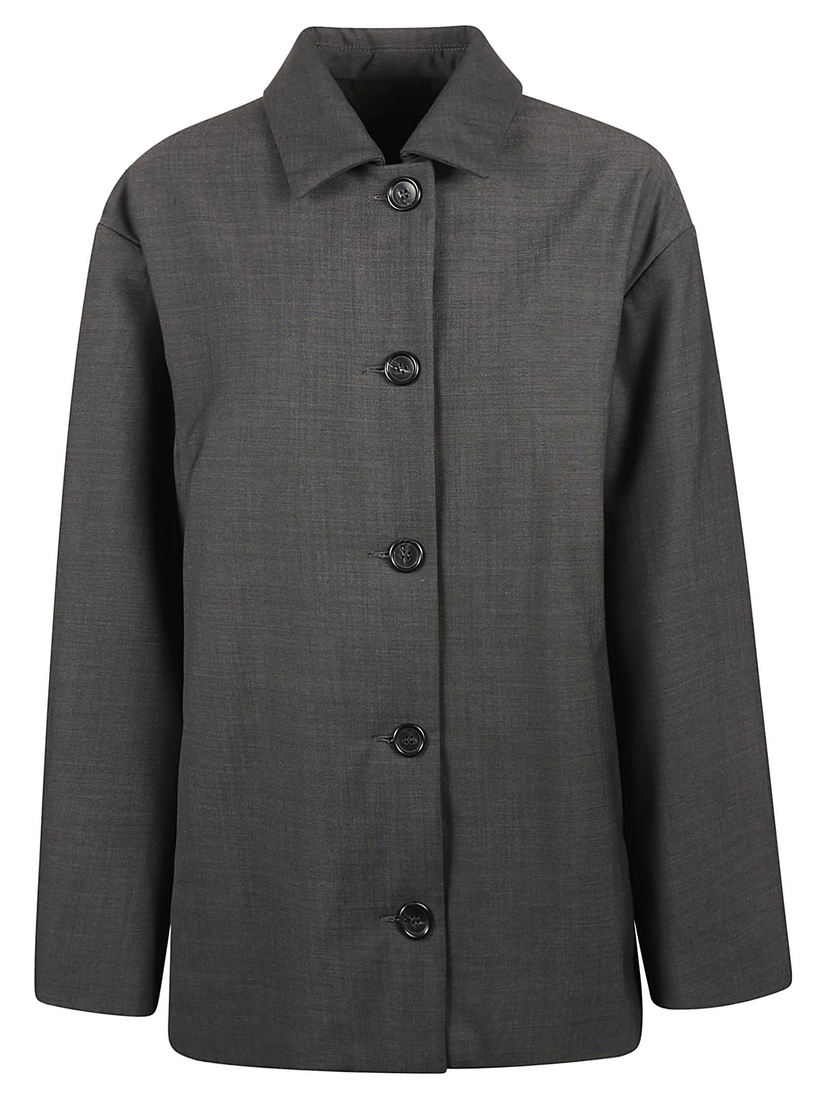 Shop Philosophy Di Lorenzo Serafini Oversize Buttoned Shirt In Anthracite