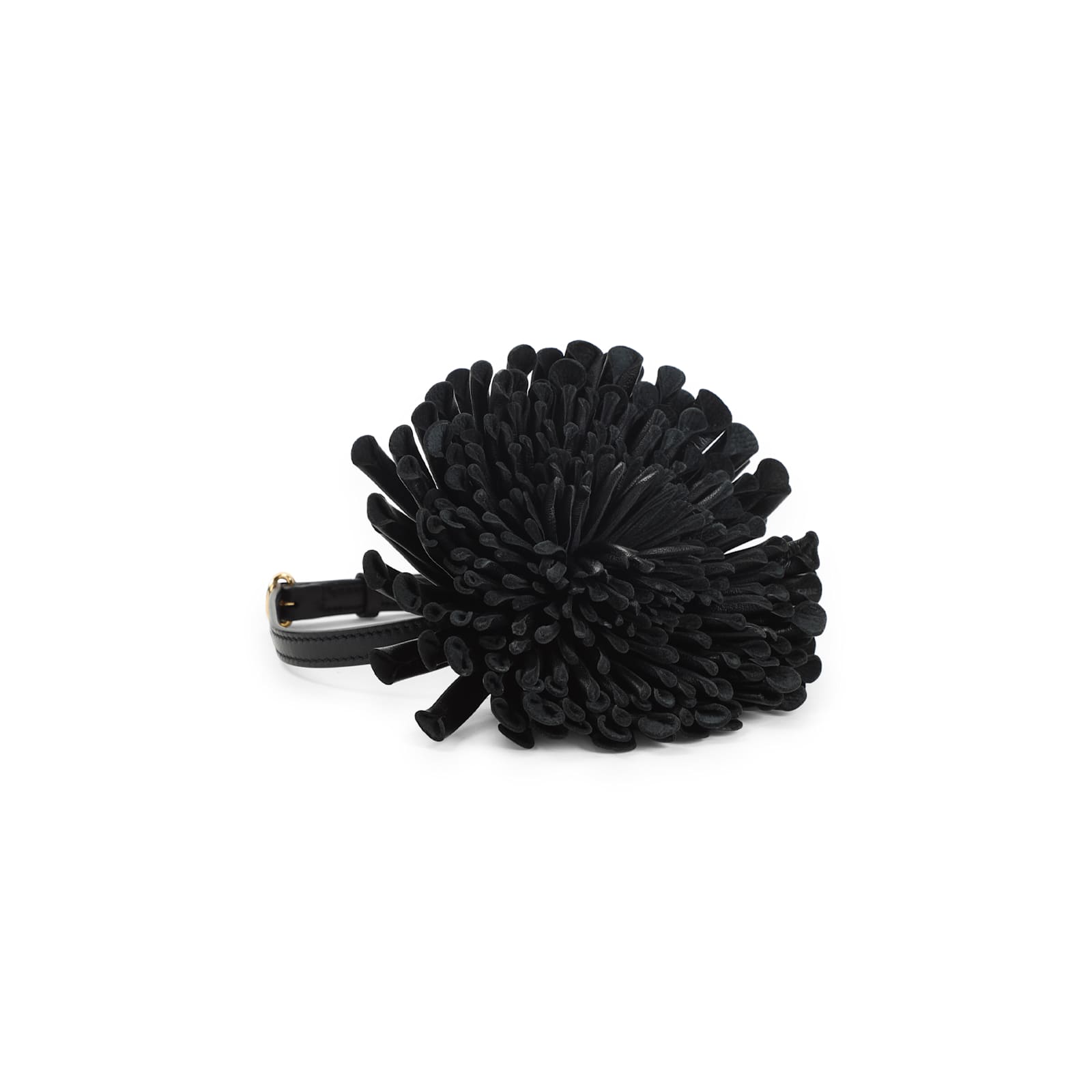 Alaïa Flower-detailed Leather Choker In Black