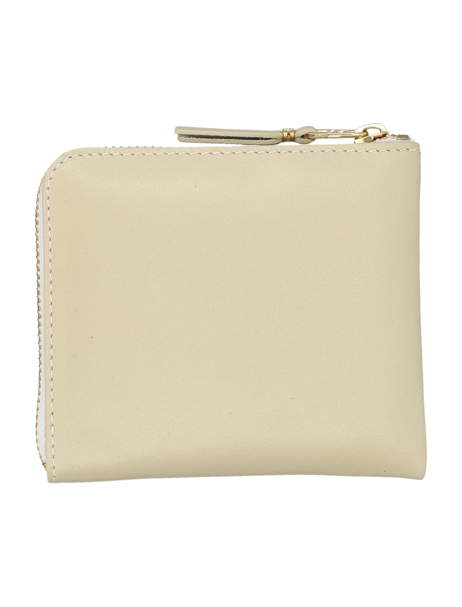 Comme Des Garçons Wallet Classic Zip Wallet In Ecru