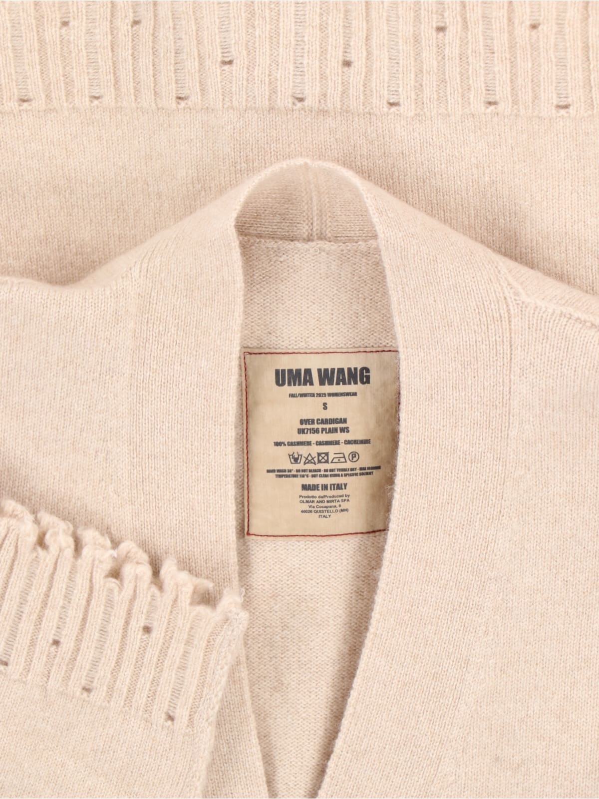 Uma Wang Destroyed Details Cardigan In Neutral