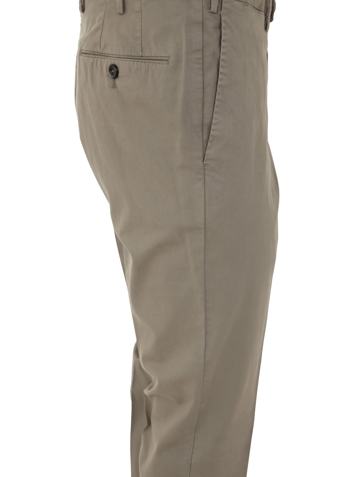 Shop Pt01 Man Cotton Gabardine Classic Trousers In Dove Grey